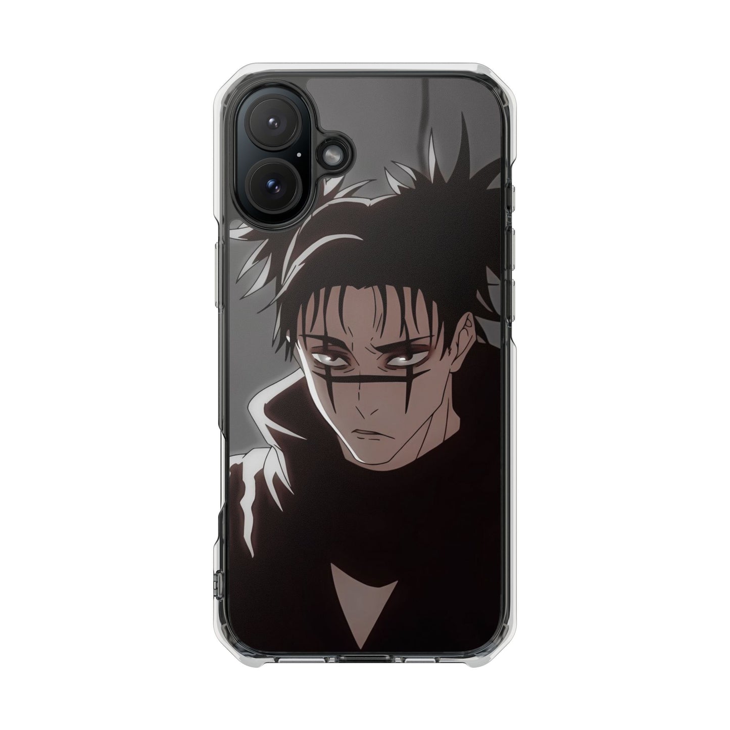 Clear Magnetic Phone Case — Dark Anime Character Design