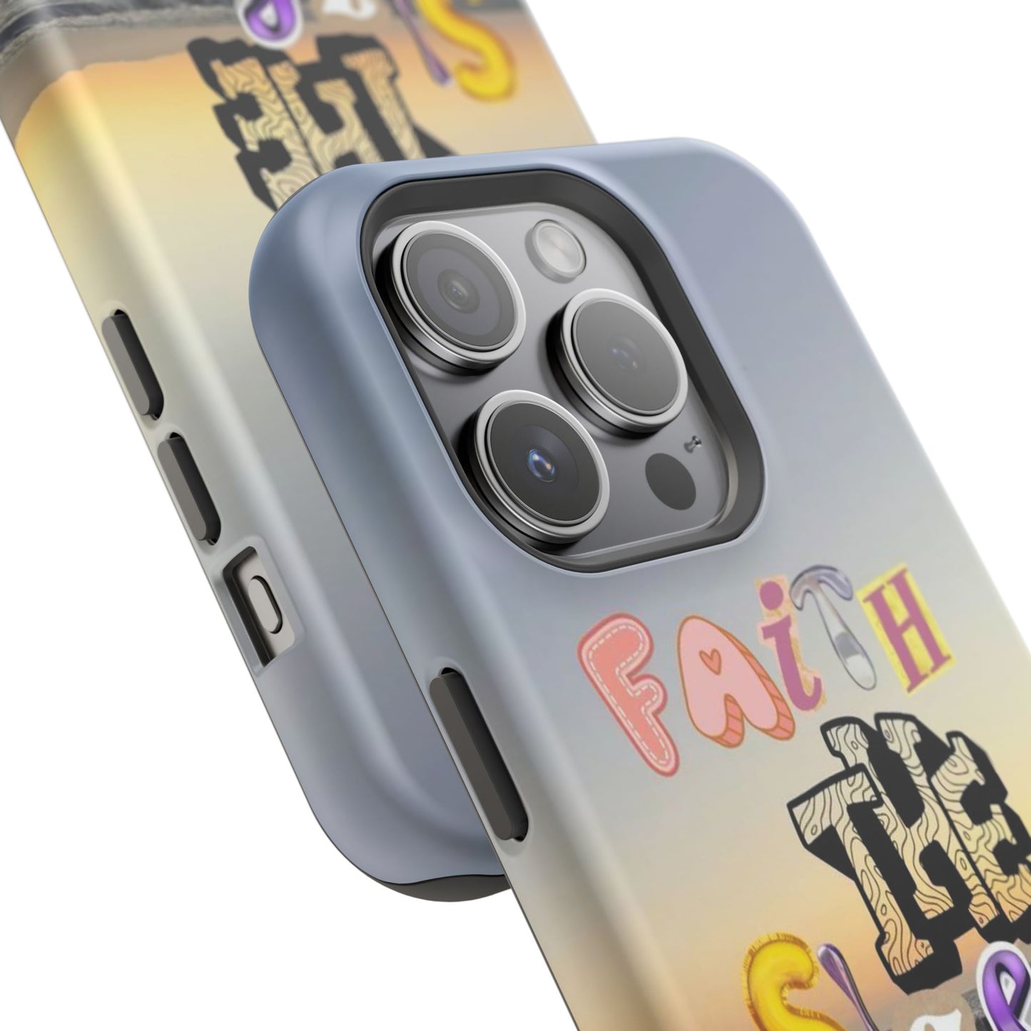 Magnetic Impact-Resistant Phone Case — "Faith the Size of a Mustard Seed" Sunset Design