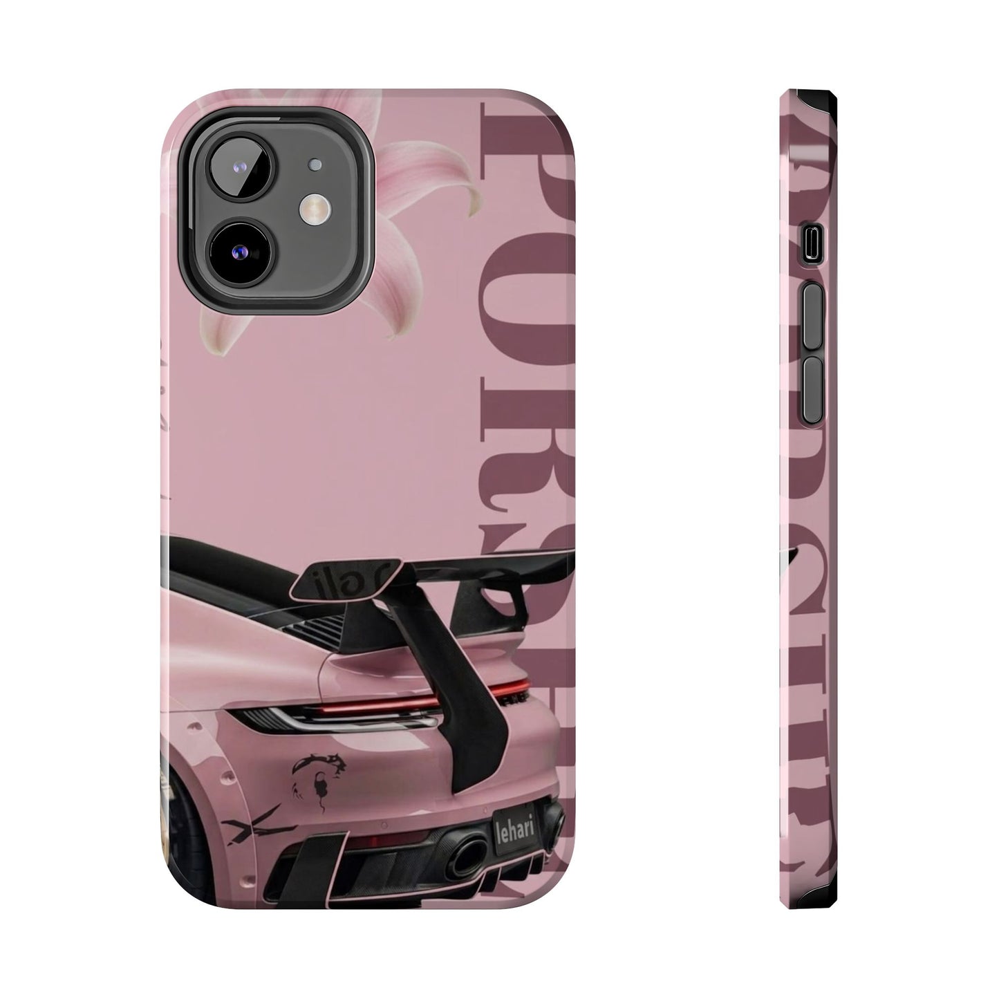 Pink Racing Car Tough Phone Case — 'Queen' Sportback Design