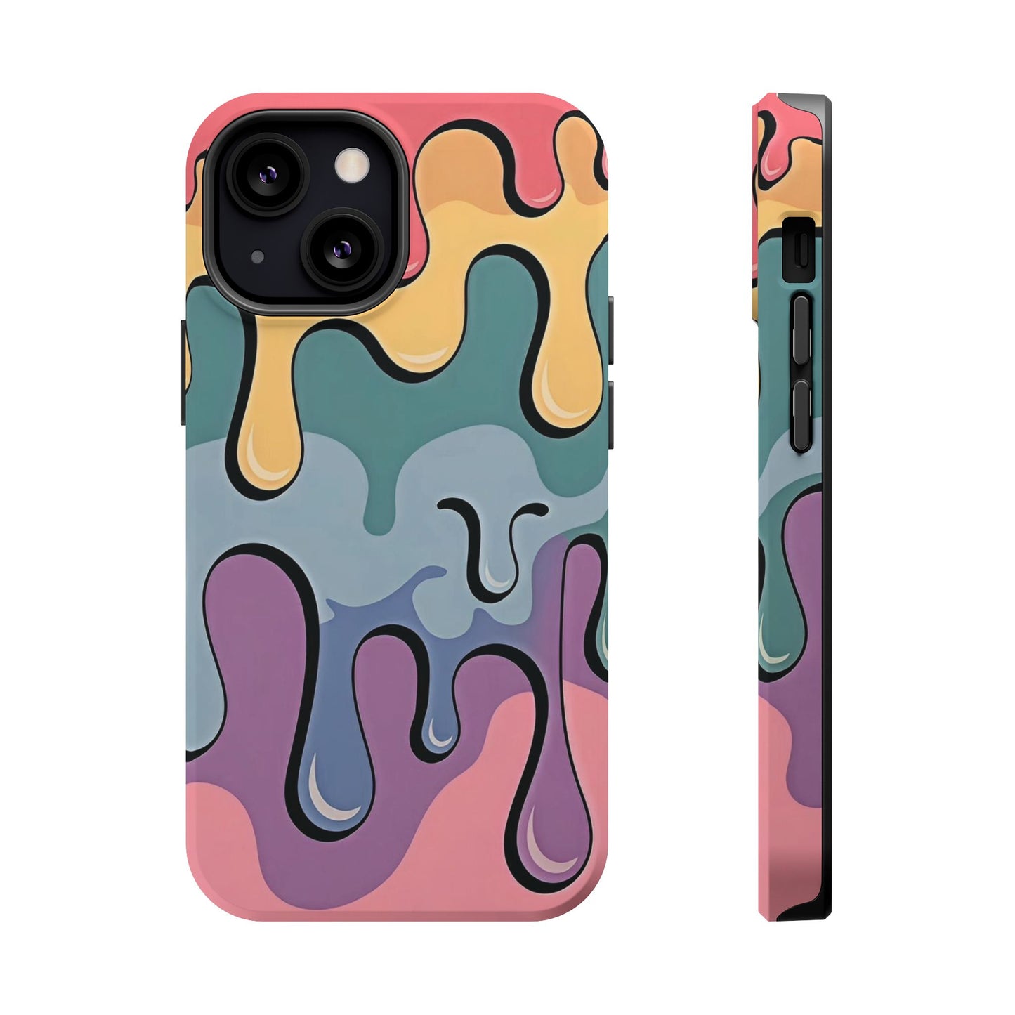 Colorful Drip Magnetic Phone Case — Impact-Resistant iPhone Cover