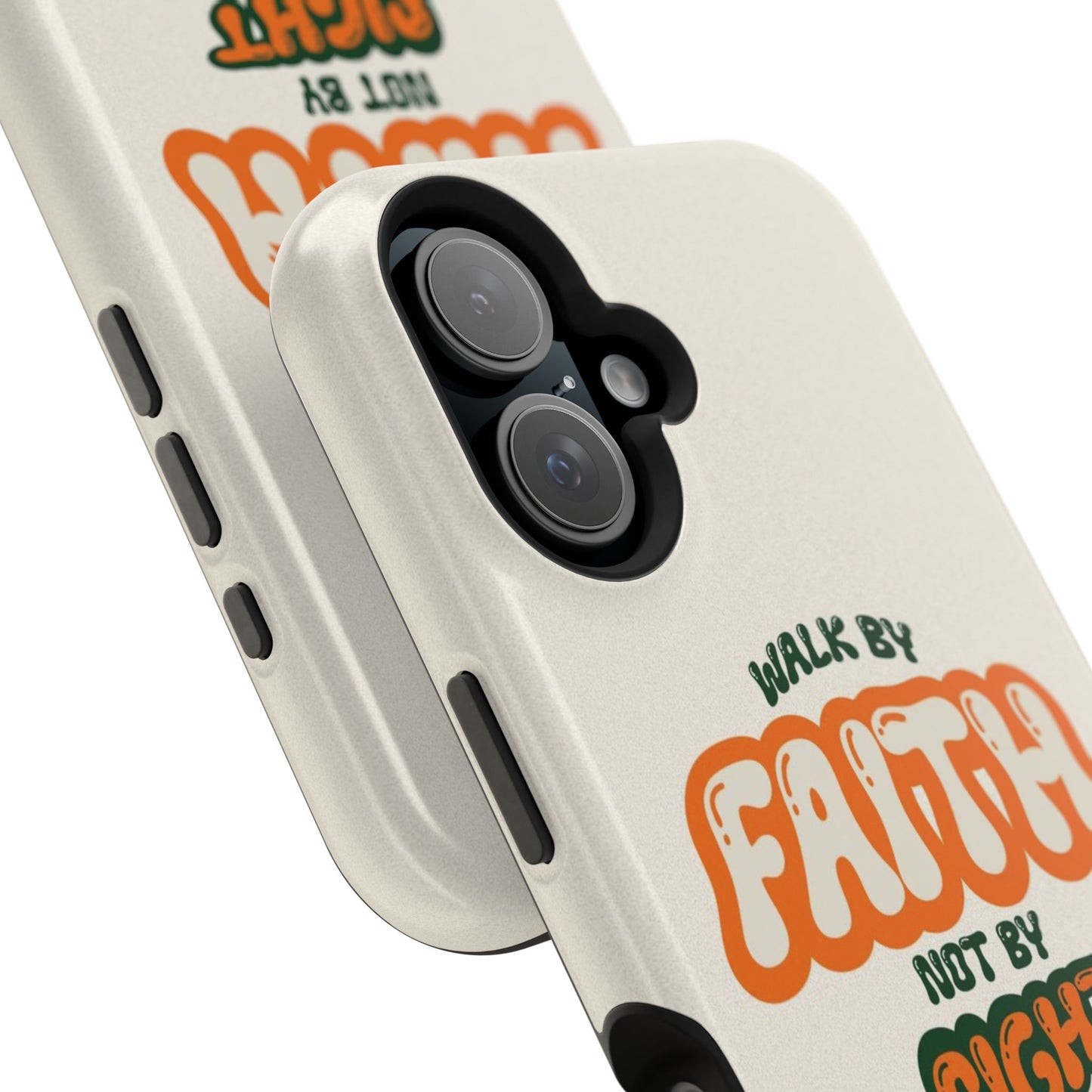 Magnetic Impact-Resistant Case — "Walk by Faith Not by Sight" Inspirational Phone Cover