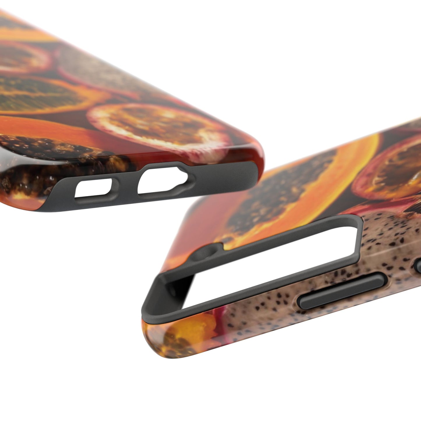 Tropical Fruit Tough Phone Case — Papaya & Dragon Fruit Design