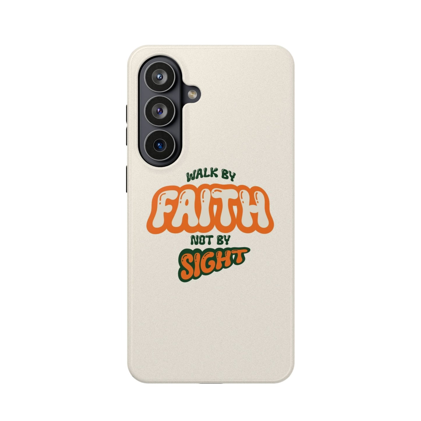 Magnetic Impact-Resistant Case — "Walk by Faith Not by Sight" Inspirational Phone Cover
