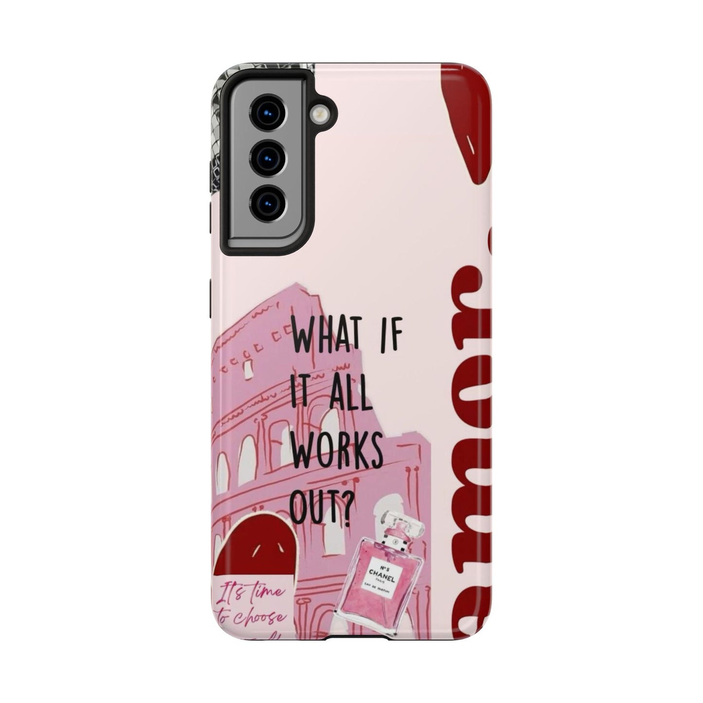 What If It All Works Out Phone Case - Pink Motivational Tough Case