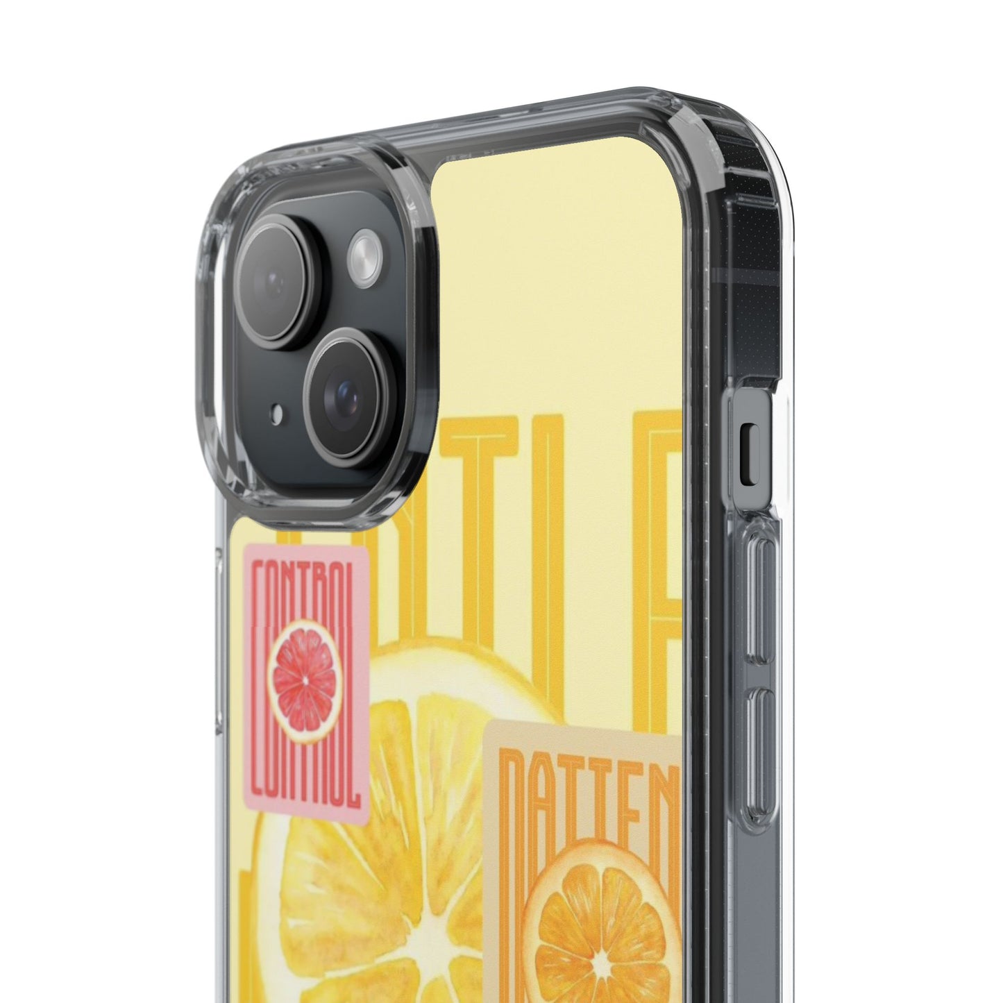 Clear Phone Case — Citrus Fruit Typography "Good Faith" Design