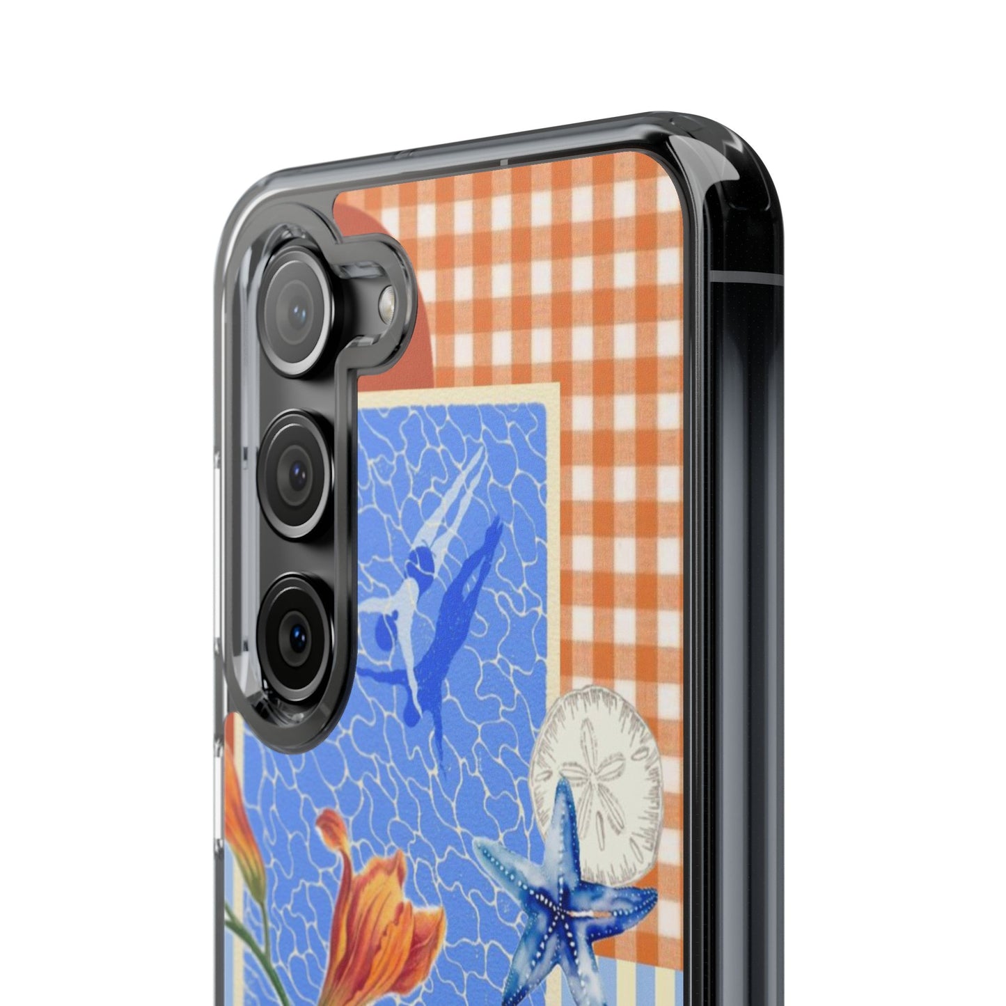 Floral Patchwork Clear Impact-Resistant Phone Case