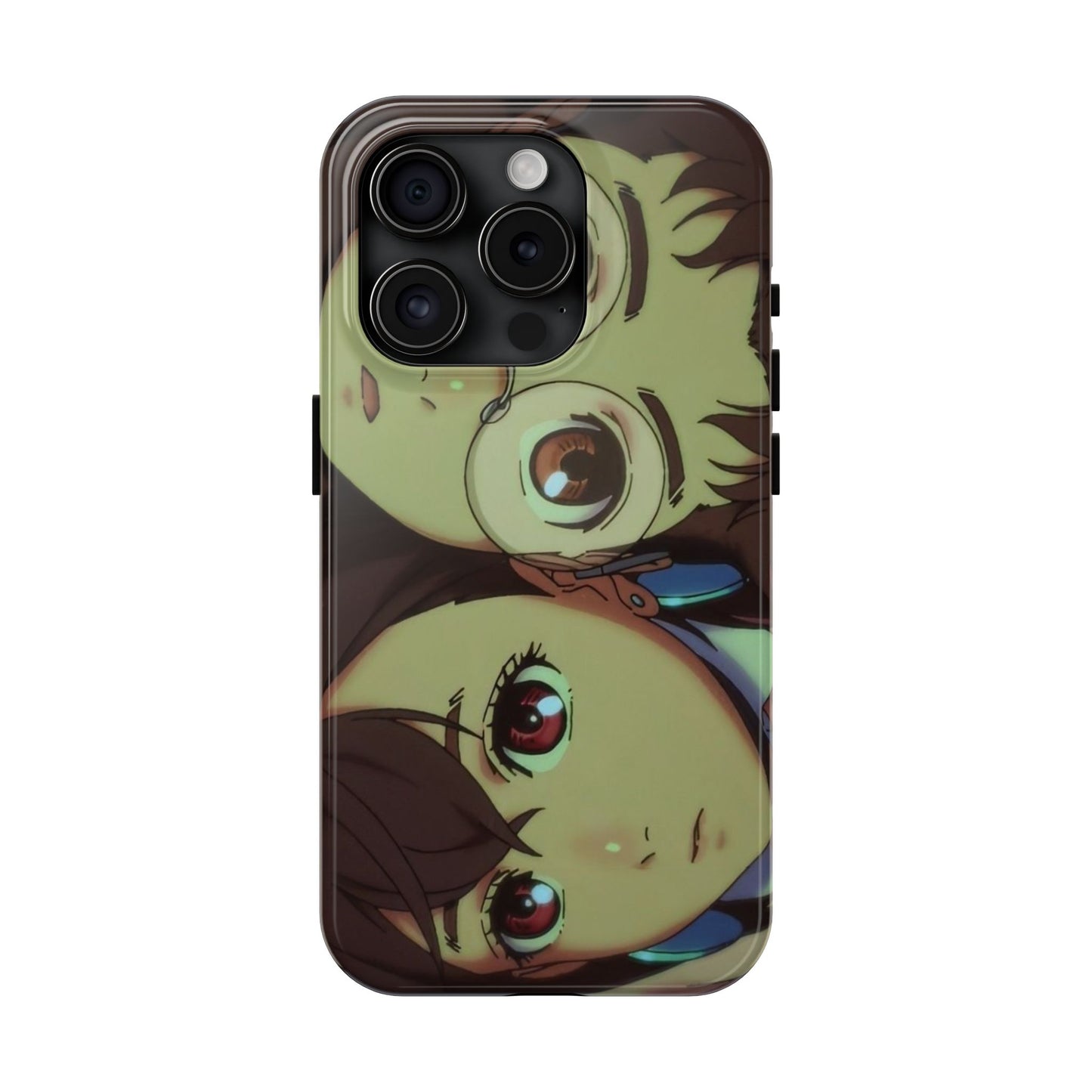 Anime Duo Tough Phone Case — Cute Chibi Sisters Protective Cover