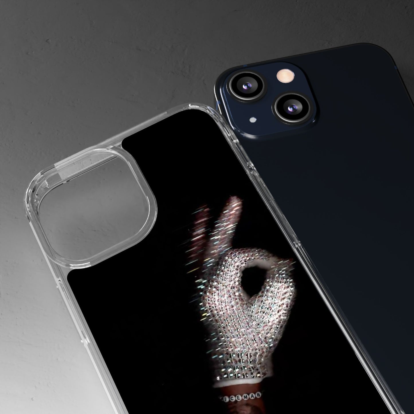 Diamond Glove OK Hand Clear Phone Case