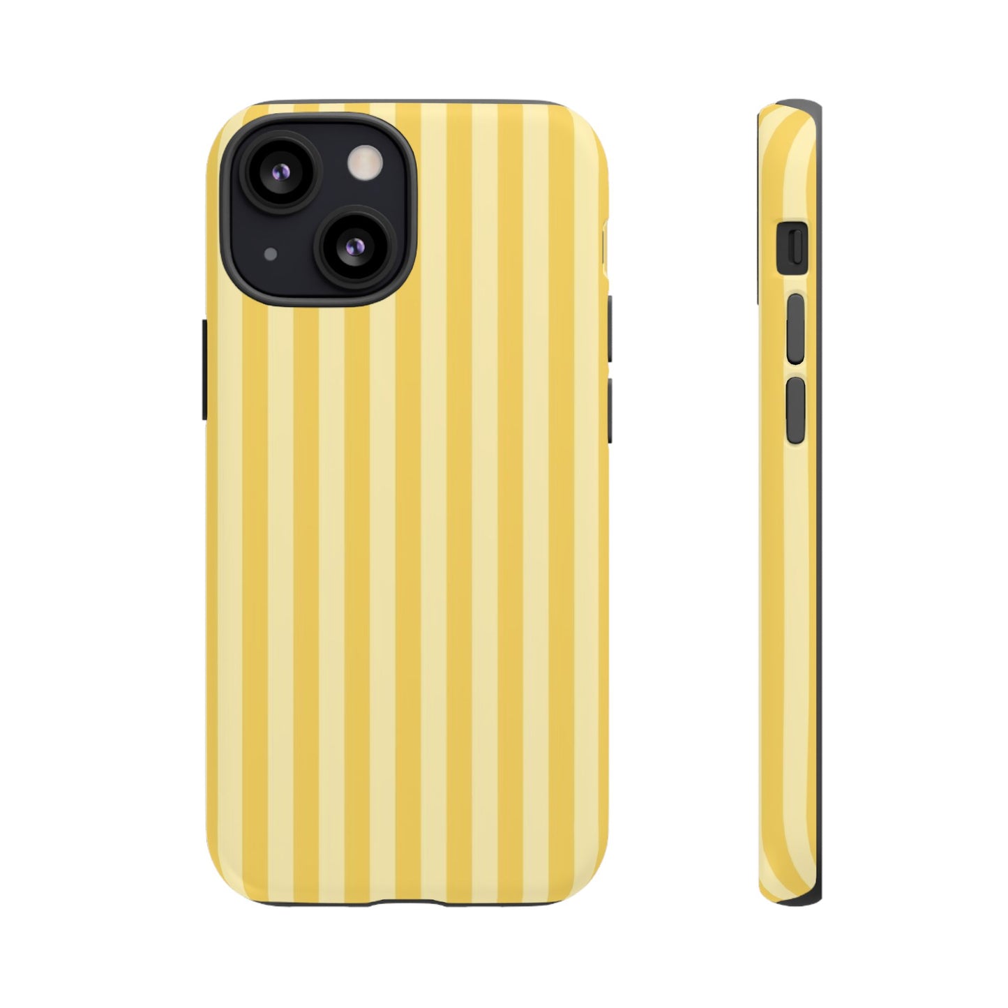 Yellow Stripe Tough Phone Case — Durable Protective iPhone Cover