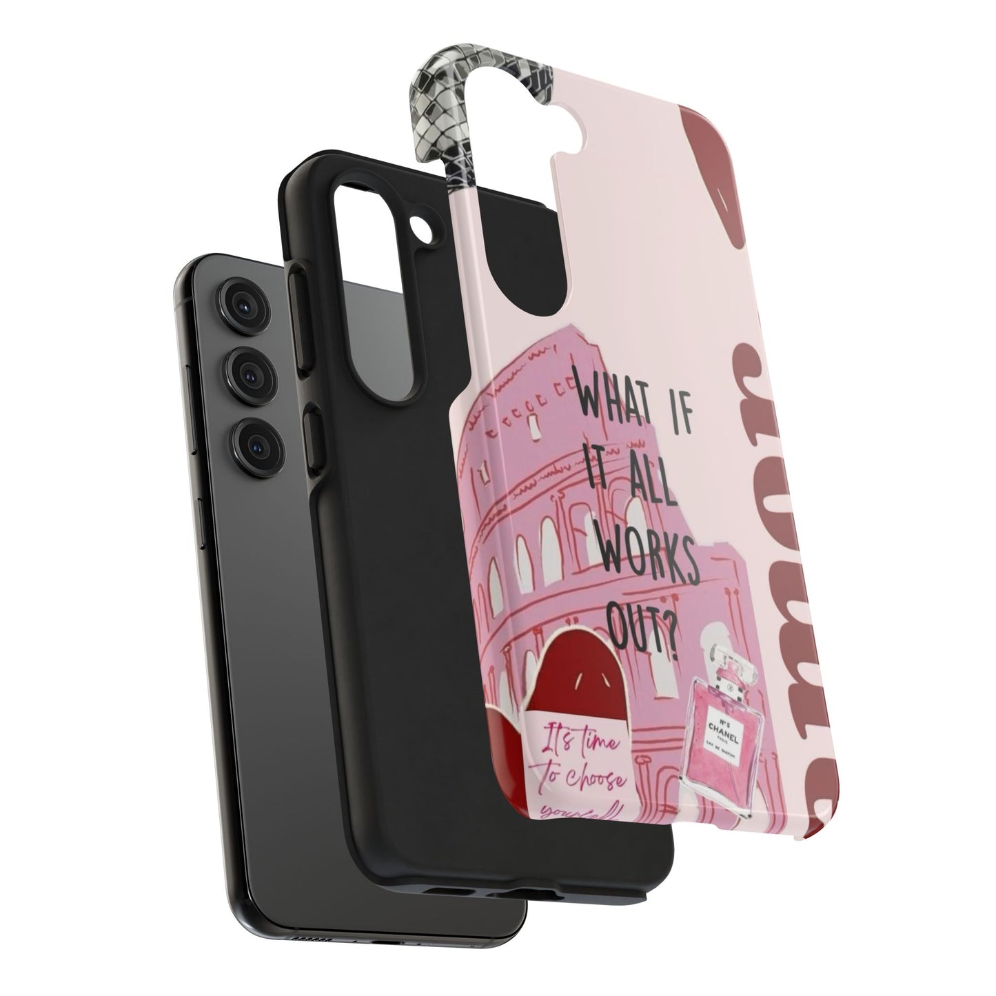 What If It All Works Out Phone Case - Pink Motivational Tough Case