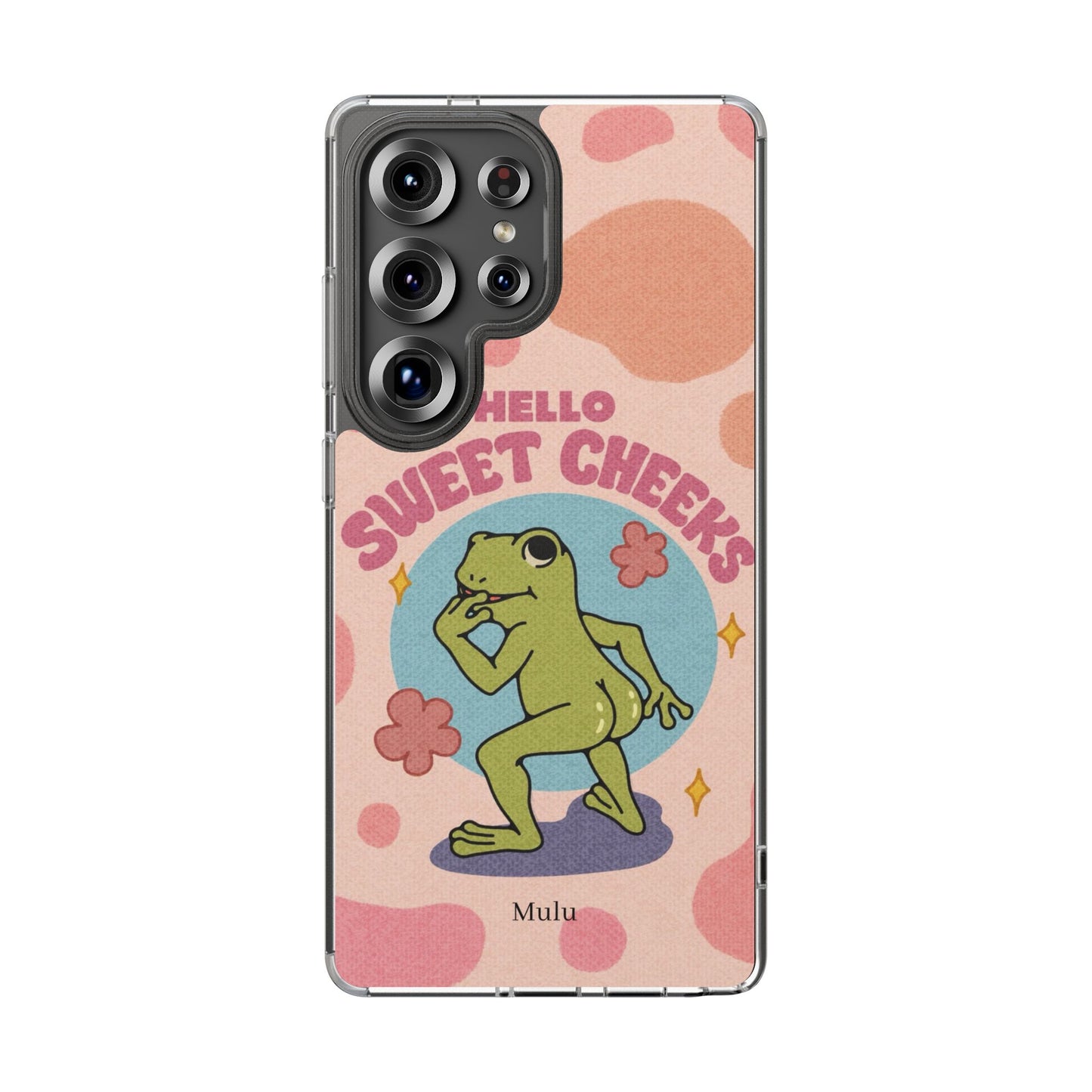 Clear Impact Phone Case — "Hello Sweet Cheeks" Retro Frog Design