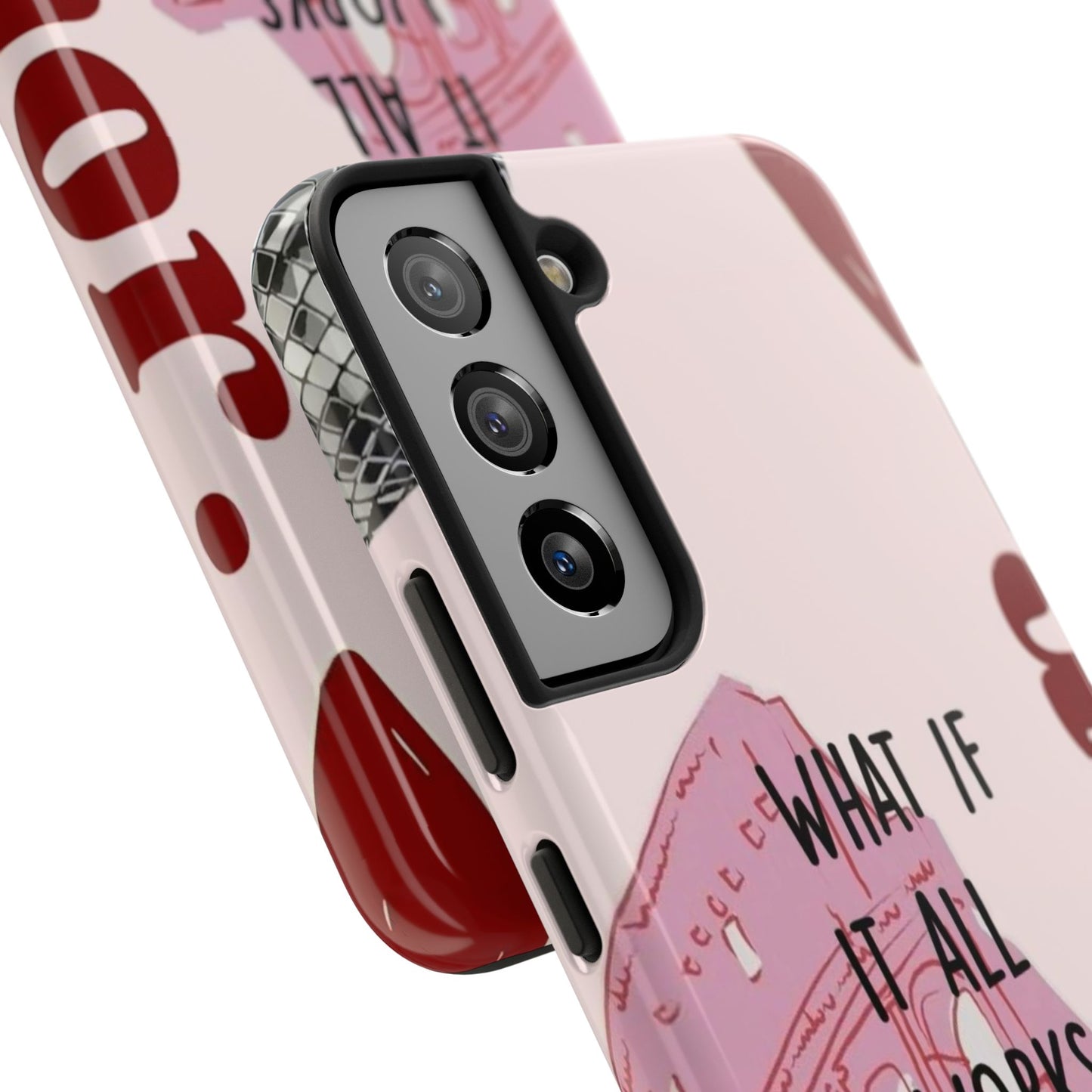 What If It All Works Out Phone Case - Pink Motivational Tough Case