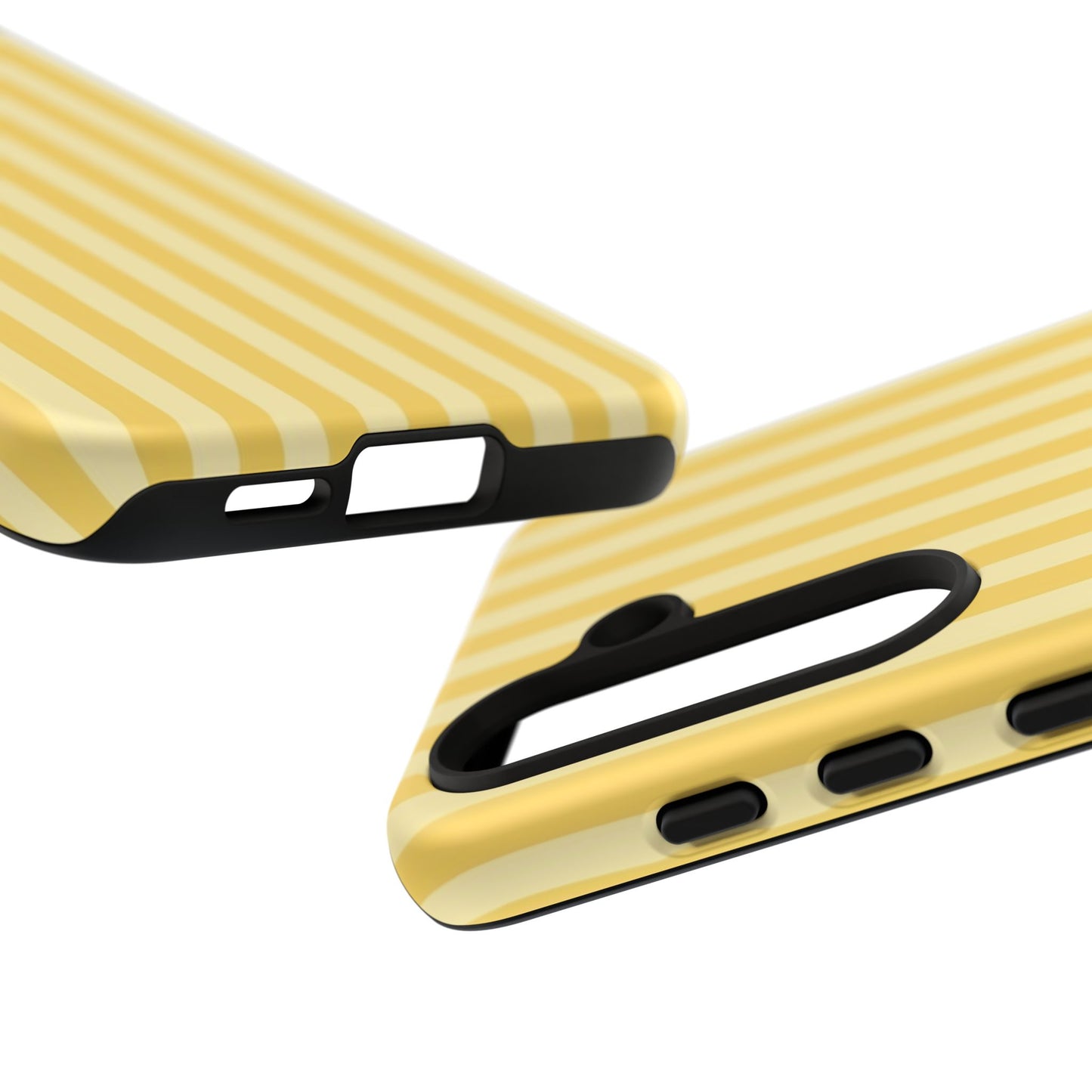 Yellow Stripe Tough Phone Case — Durable Protective iPhone Cover