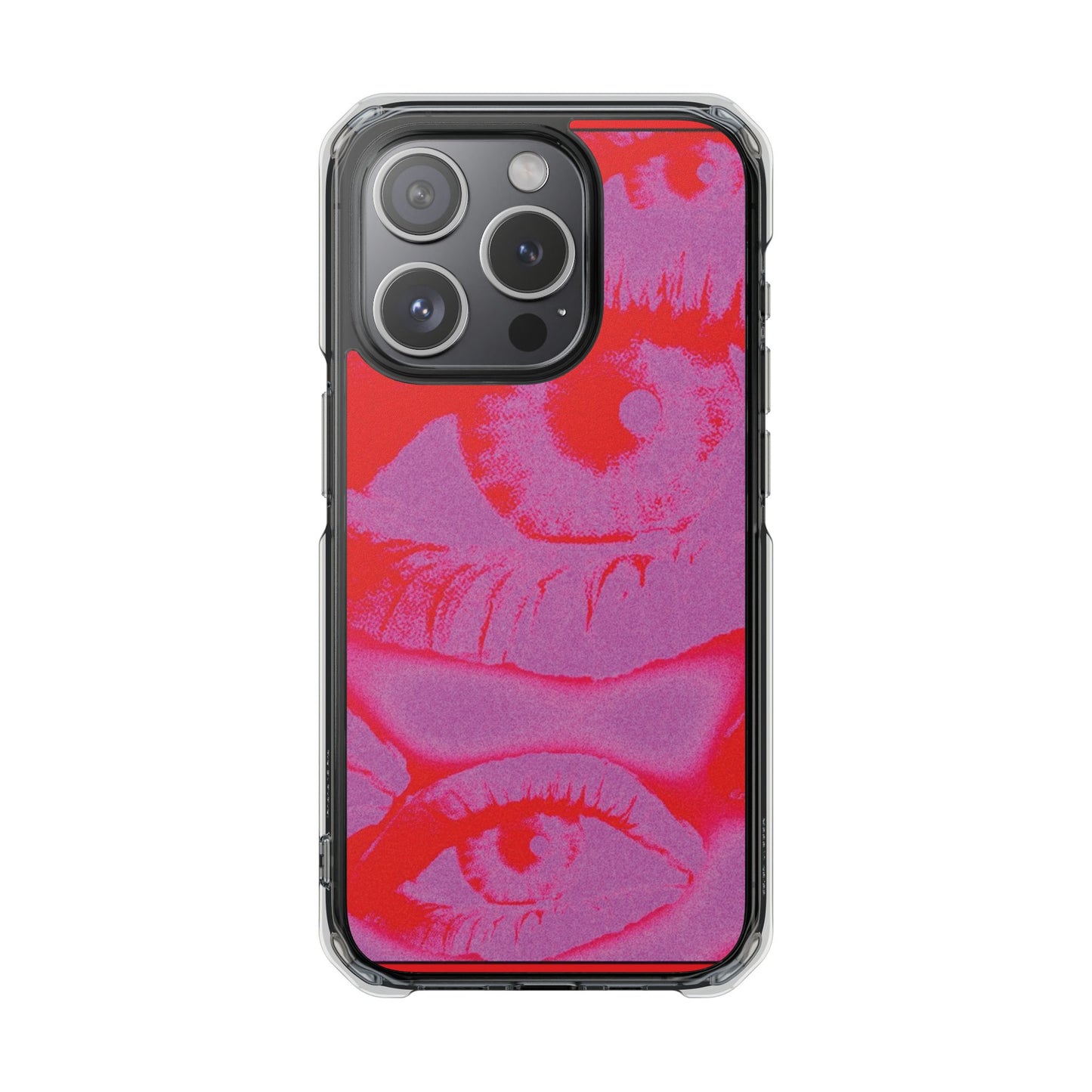 Phone Case — Pop Art Red Eyes Magnetic Clear Impact Case