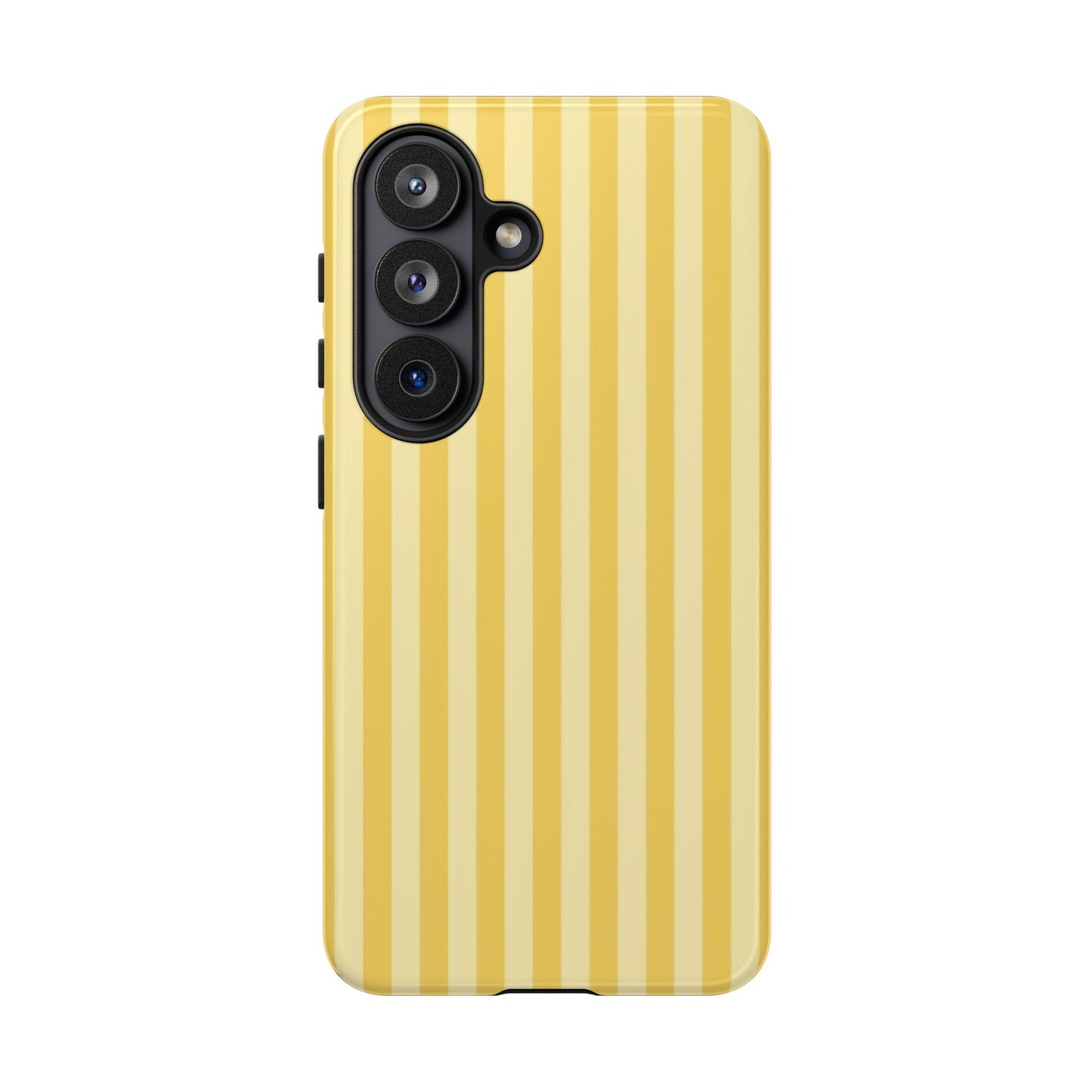 Yellow Stripe Tough Phone Case — Durable Protective iPhone Cover