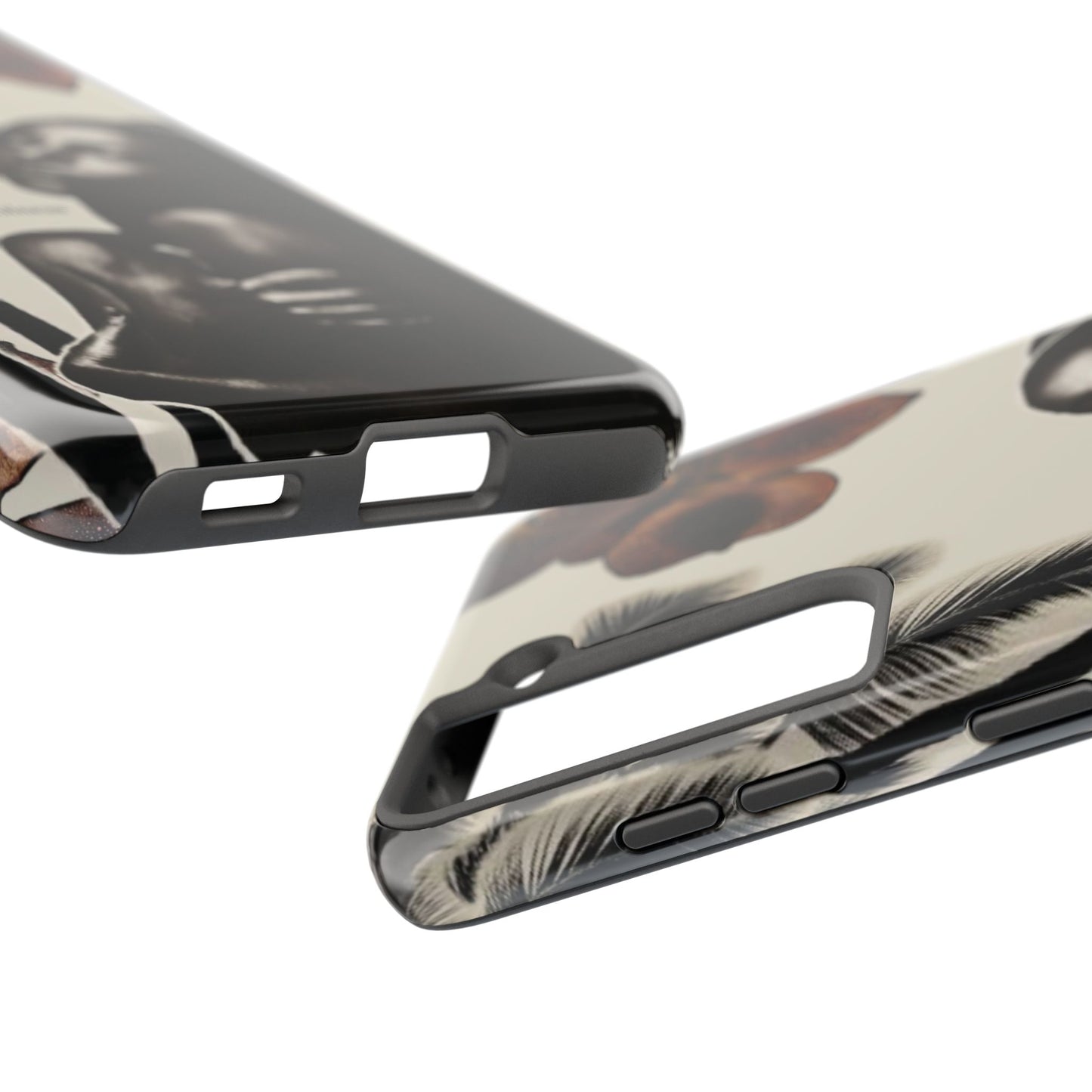 Tough Phone Case — "Peacefulness" Artistic Black Woman Floral Design