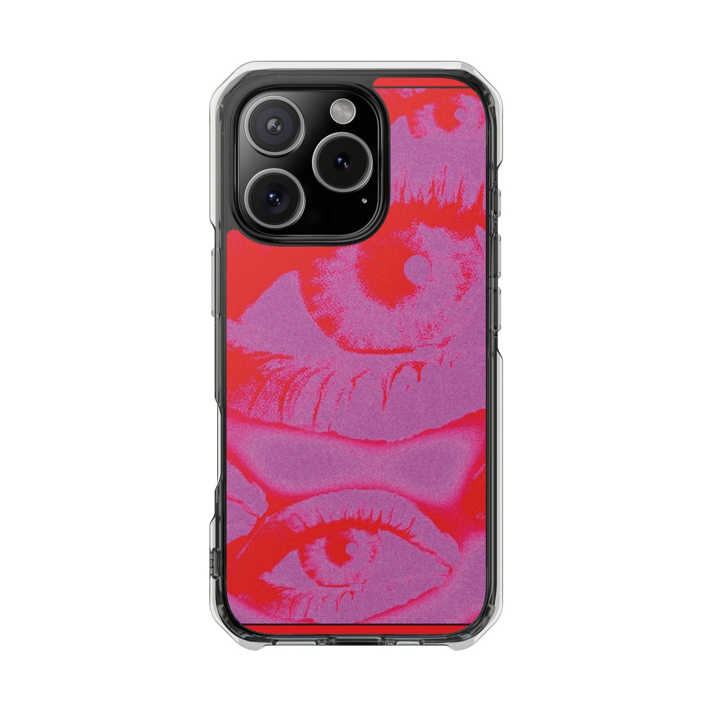 Phone Case — Pop Art Red Eyes Magnetic Clear Impact Case