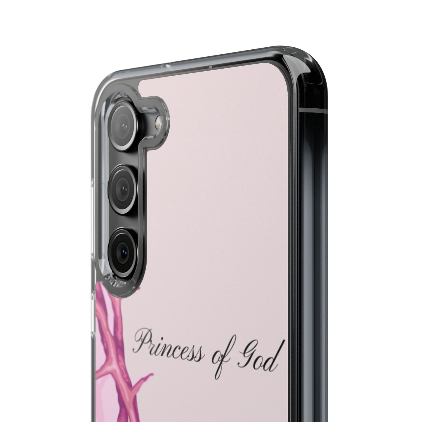 Phone Case — "Princess of God" Pink Crown of Thorns Clear Impact-Resistant Case