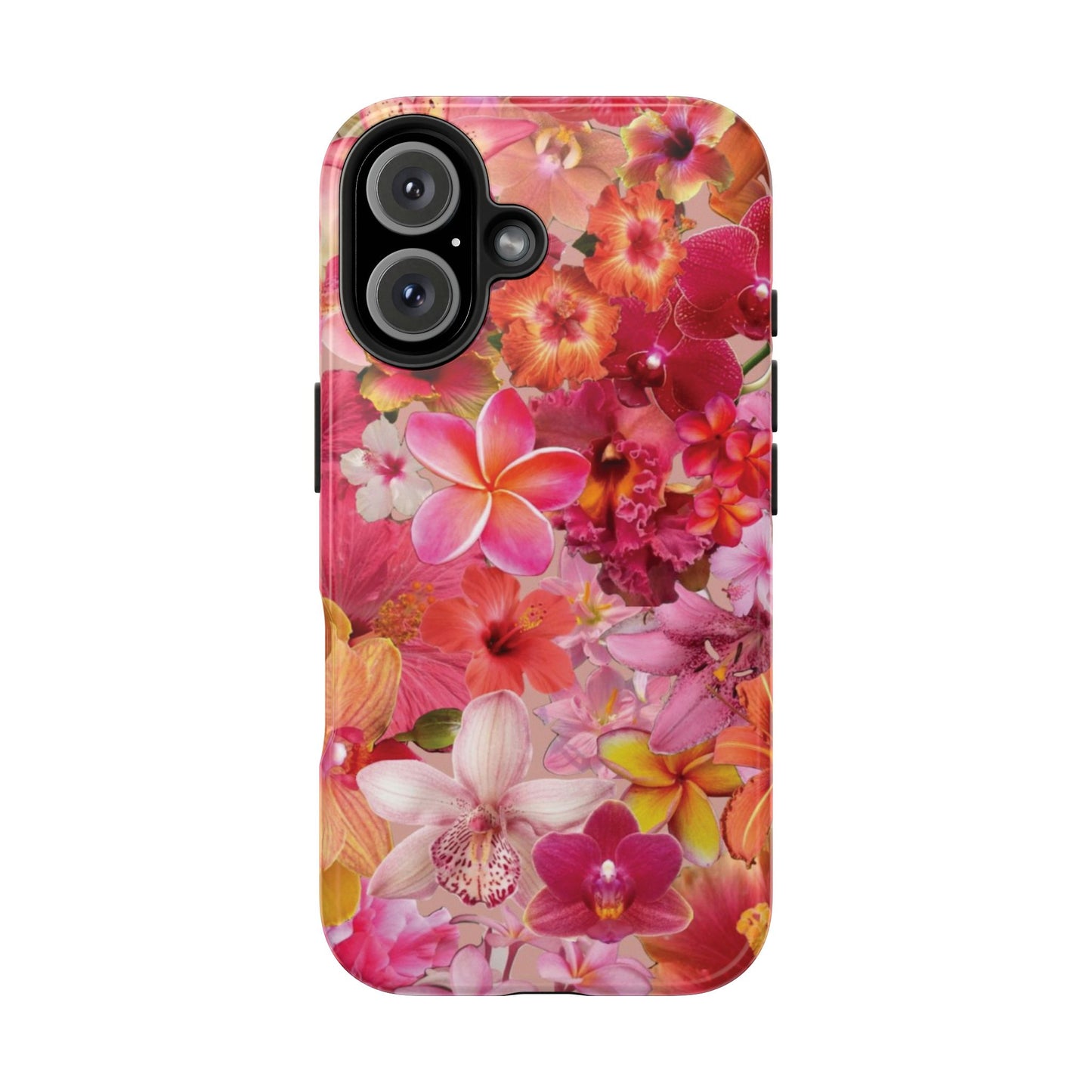 Tough Phone Case — Pink Tropical Floral Orchids Phone Cover