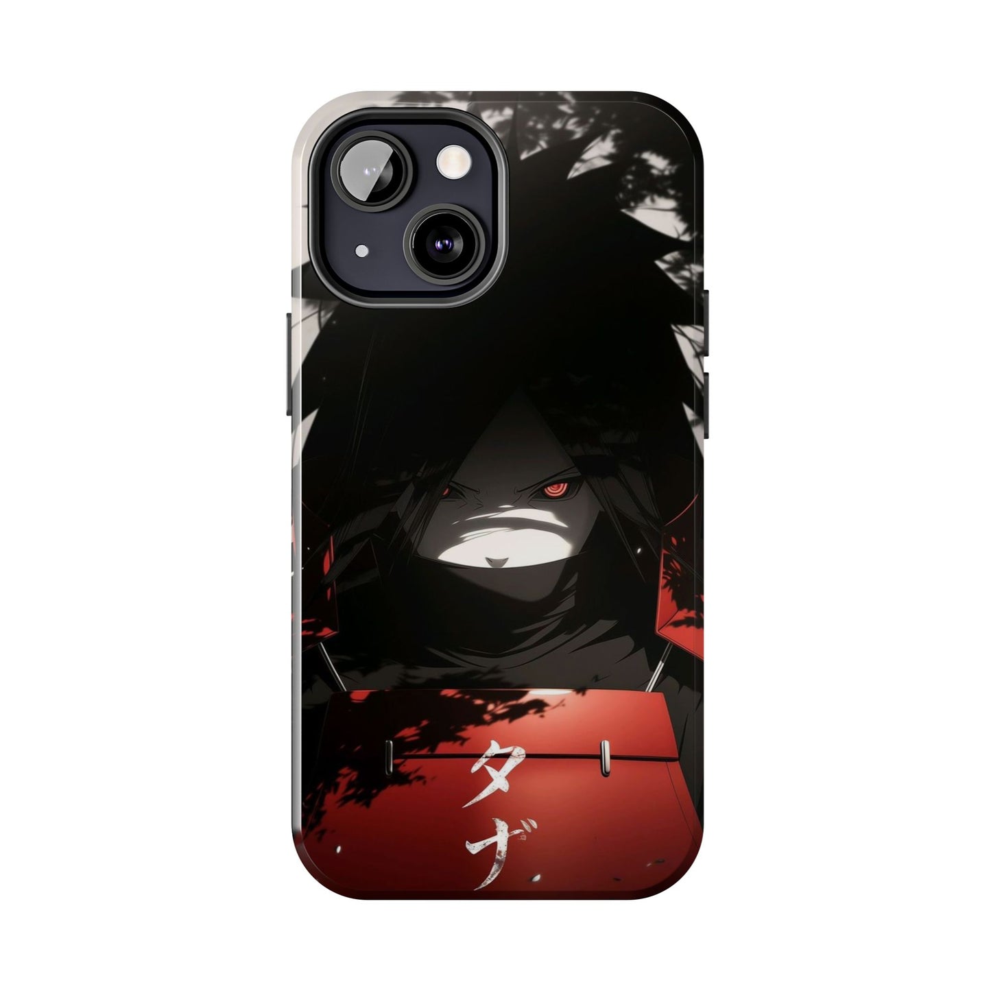 Anime Dark Ninja Phone Case — Red Eye Silhouette Tough Phone Case