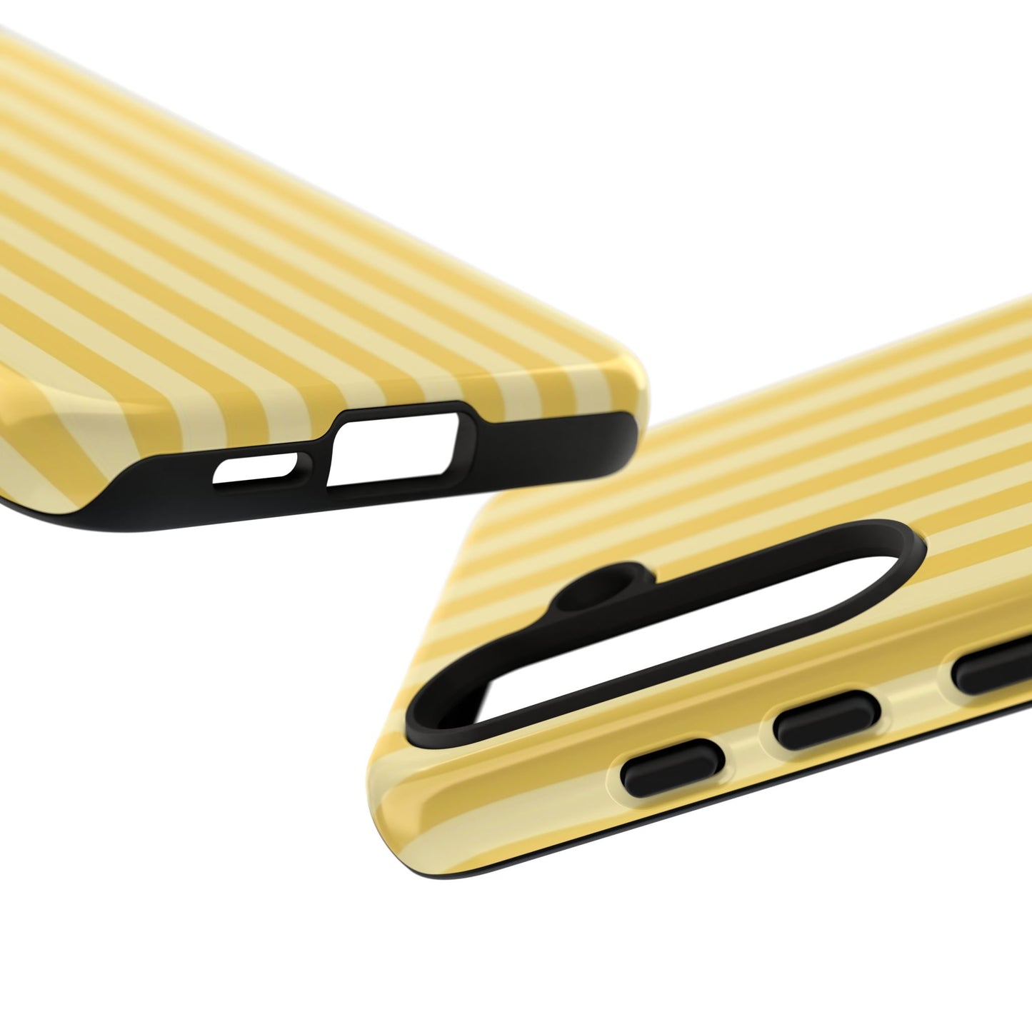 Yellow Stripe Tough Phone Case — Durable Protective iPhone Cover