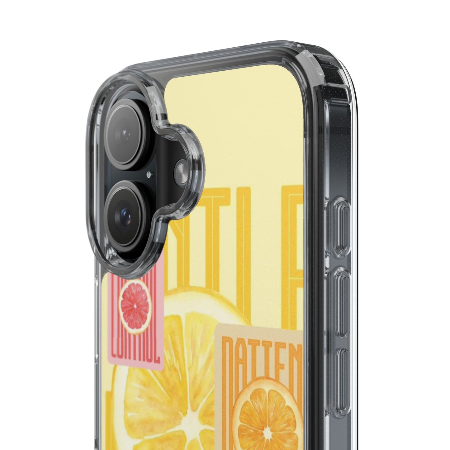Clear Phone Case — Citrus Fruit Typography "Good Faith" Design