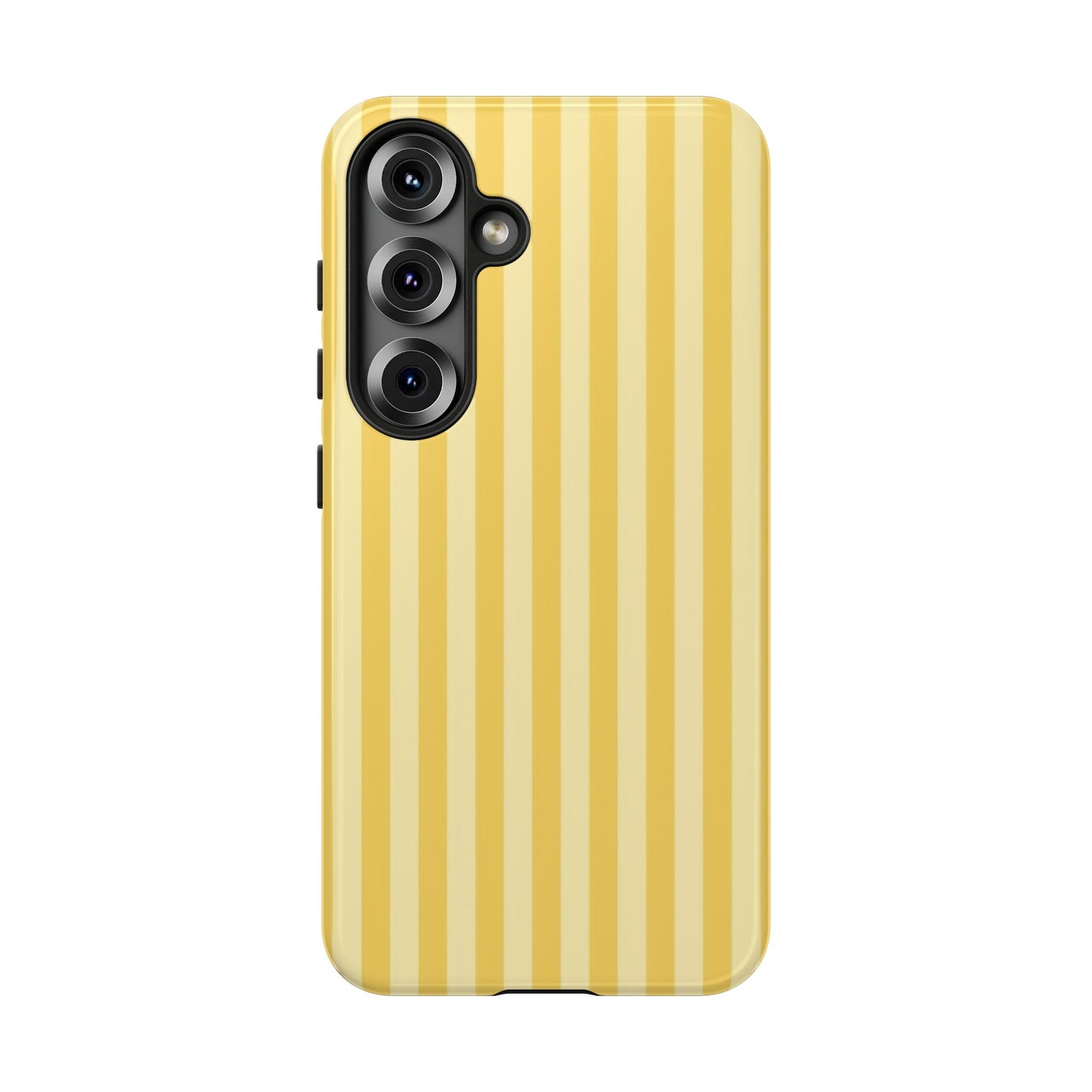 Yellow Stripe Tough Phone Case — Durable Protective iPhone Cover