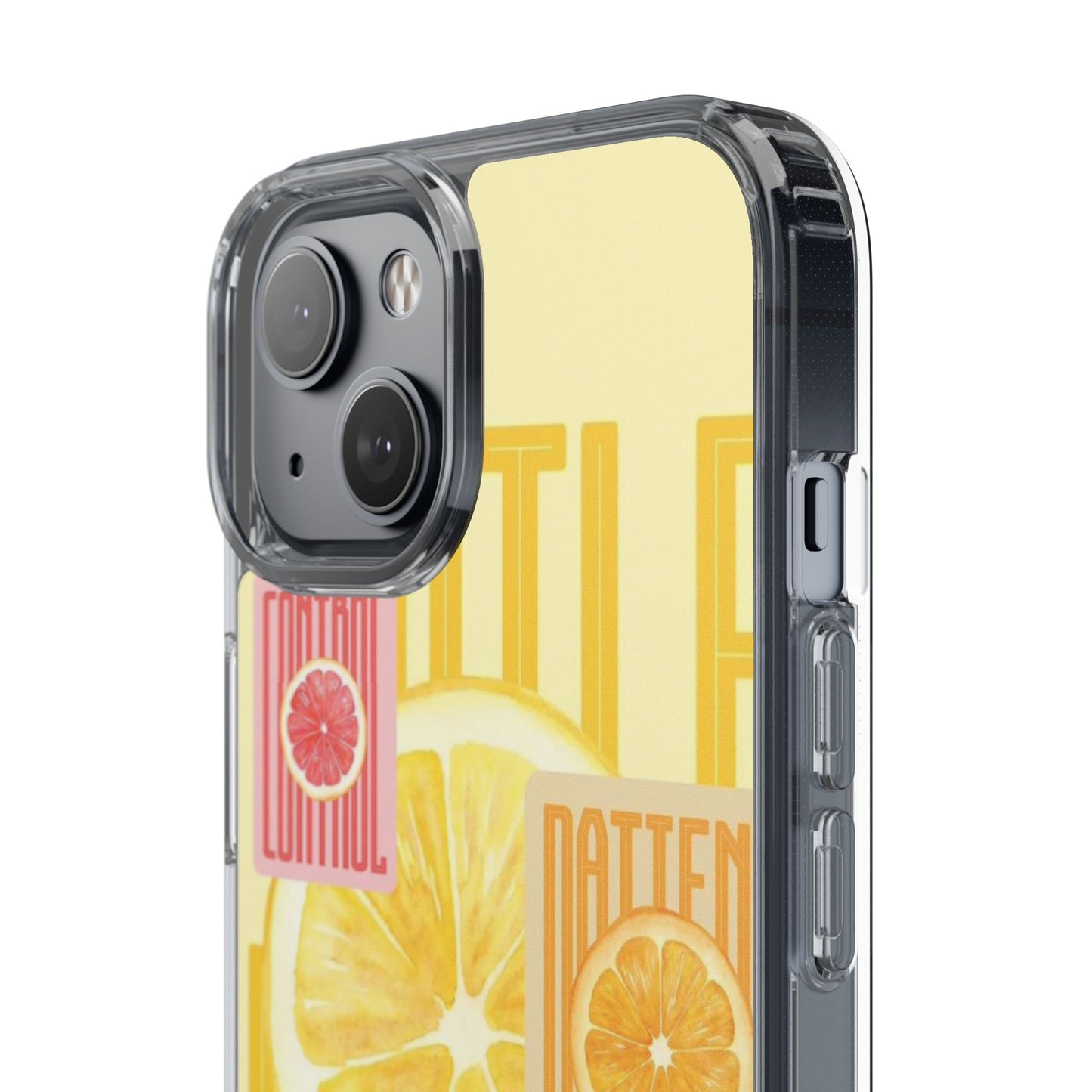 Clear Phone Case — Citrus Fruit Typography "Good Faith" Design