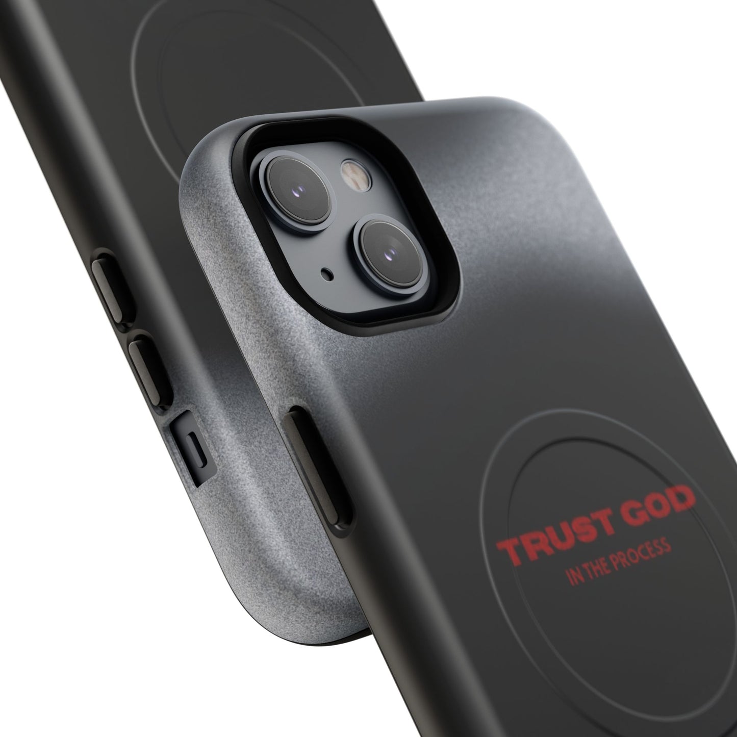 MagSafe Phone Case — "Trust God in the Process" Black Magnetic Tough Case