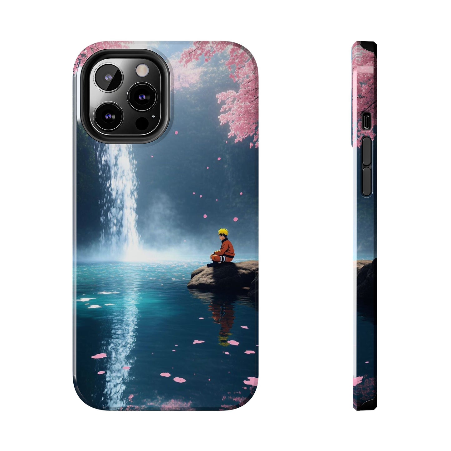 Naruto Scenic Tough Phone Case — Waterfall Meditation Anime Cover