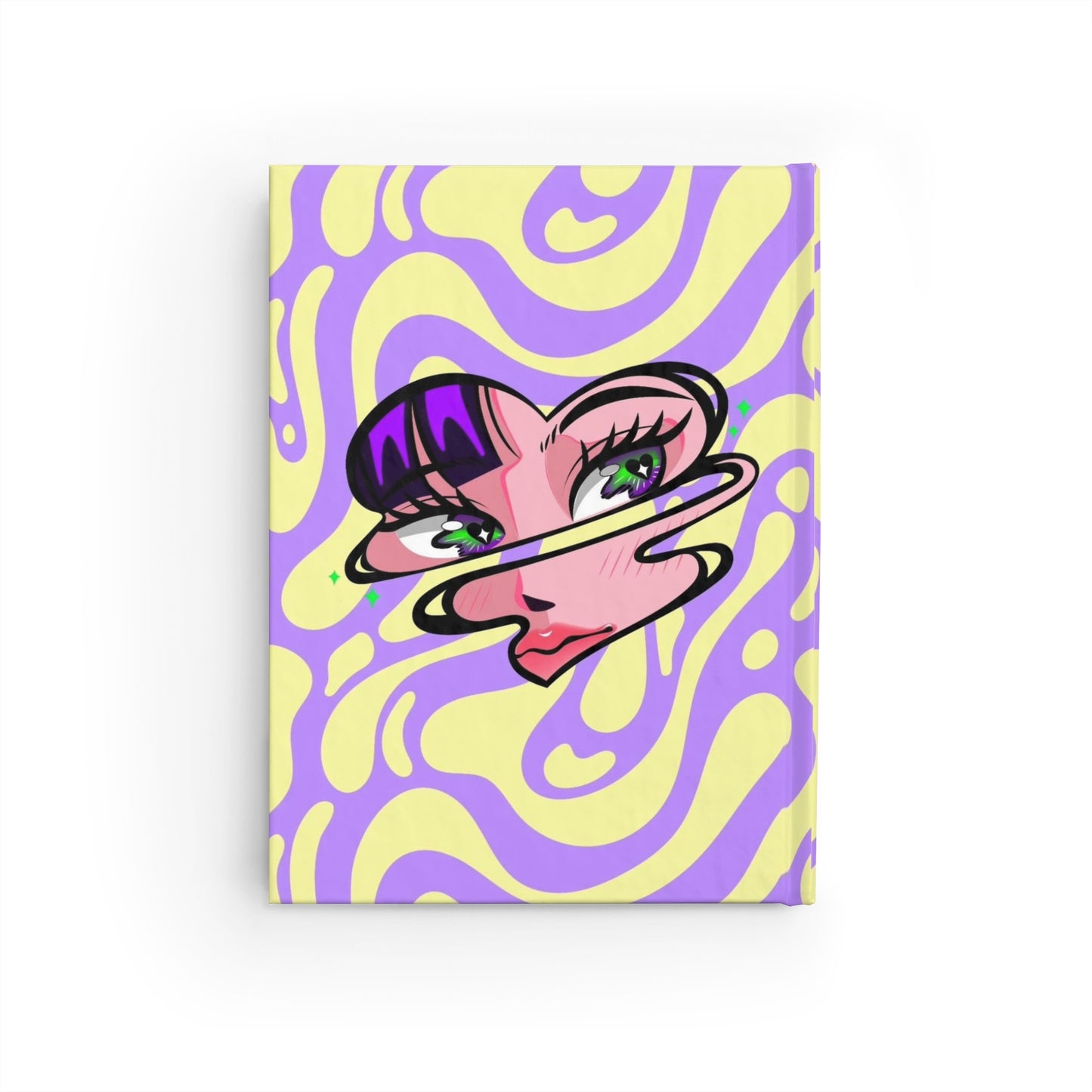 Psychedelic Pop Art Journal — Swirled Face Ruled Notebook