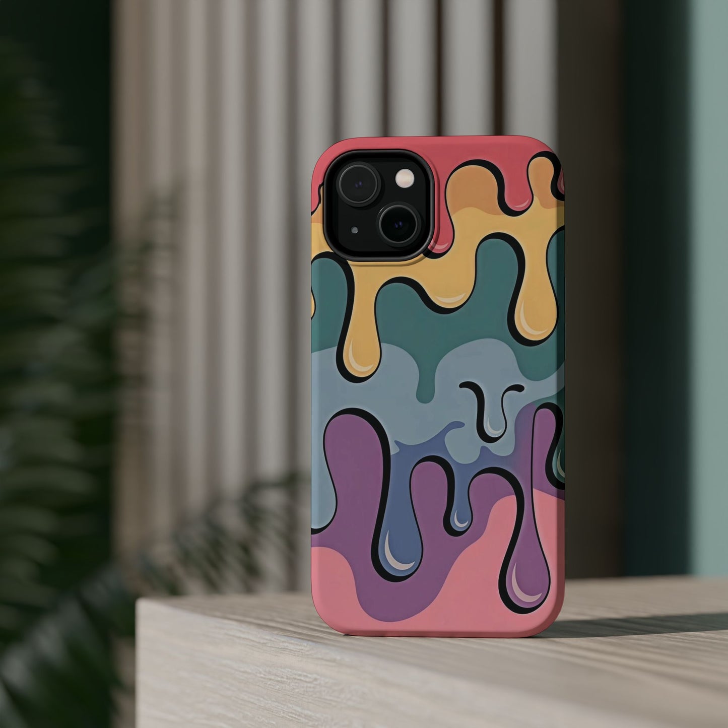 Colorful Drip Magnetic Phone Case — Impact-Resistant iPhone Cover