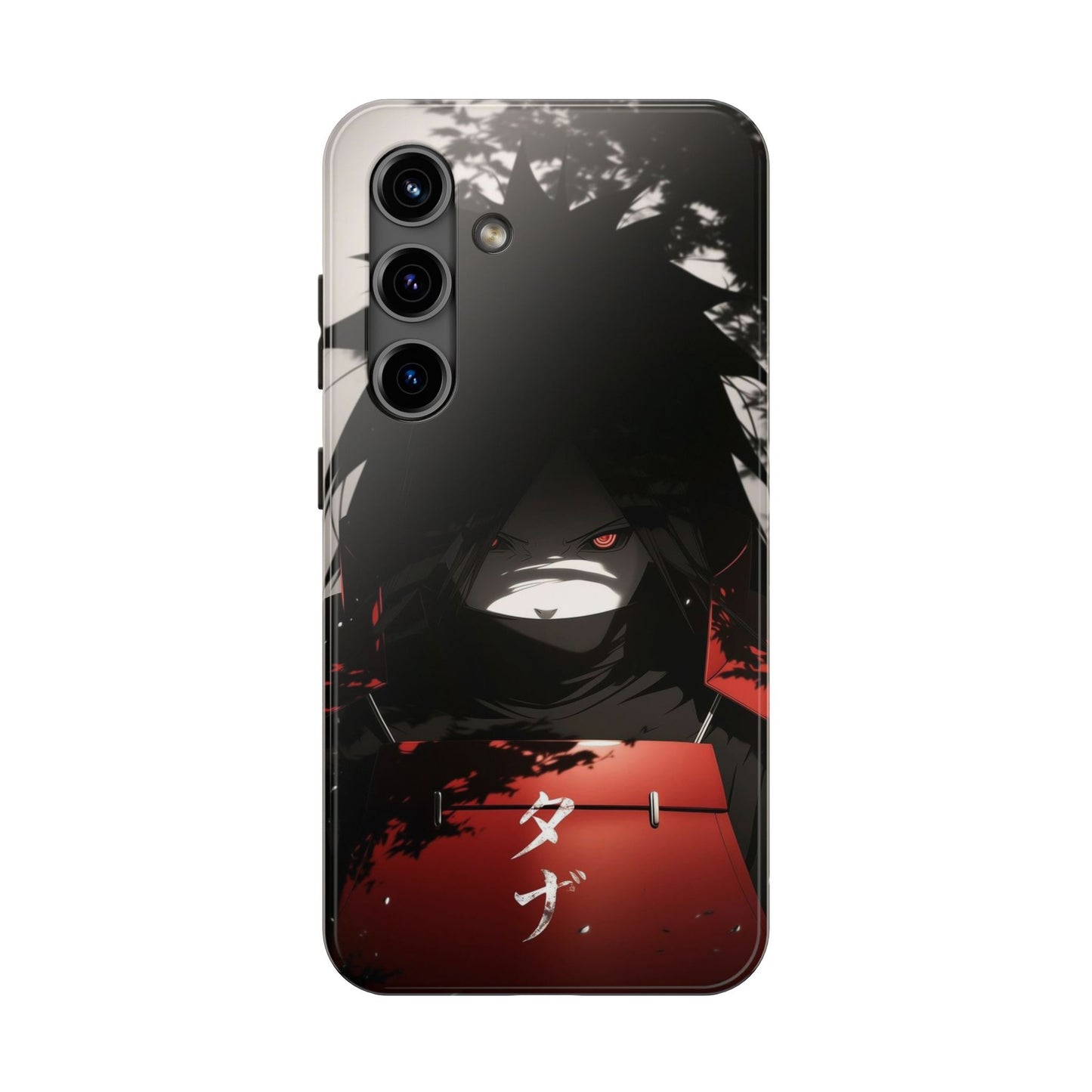 Anime Dark Ninja Phone Case — Red Eye Silhouette Tough Phone Case