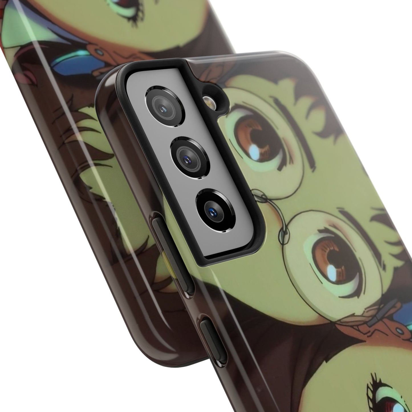 Anime Duo Tough Phone Case — Cute Chibi Sisters Protective Cover