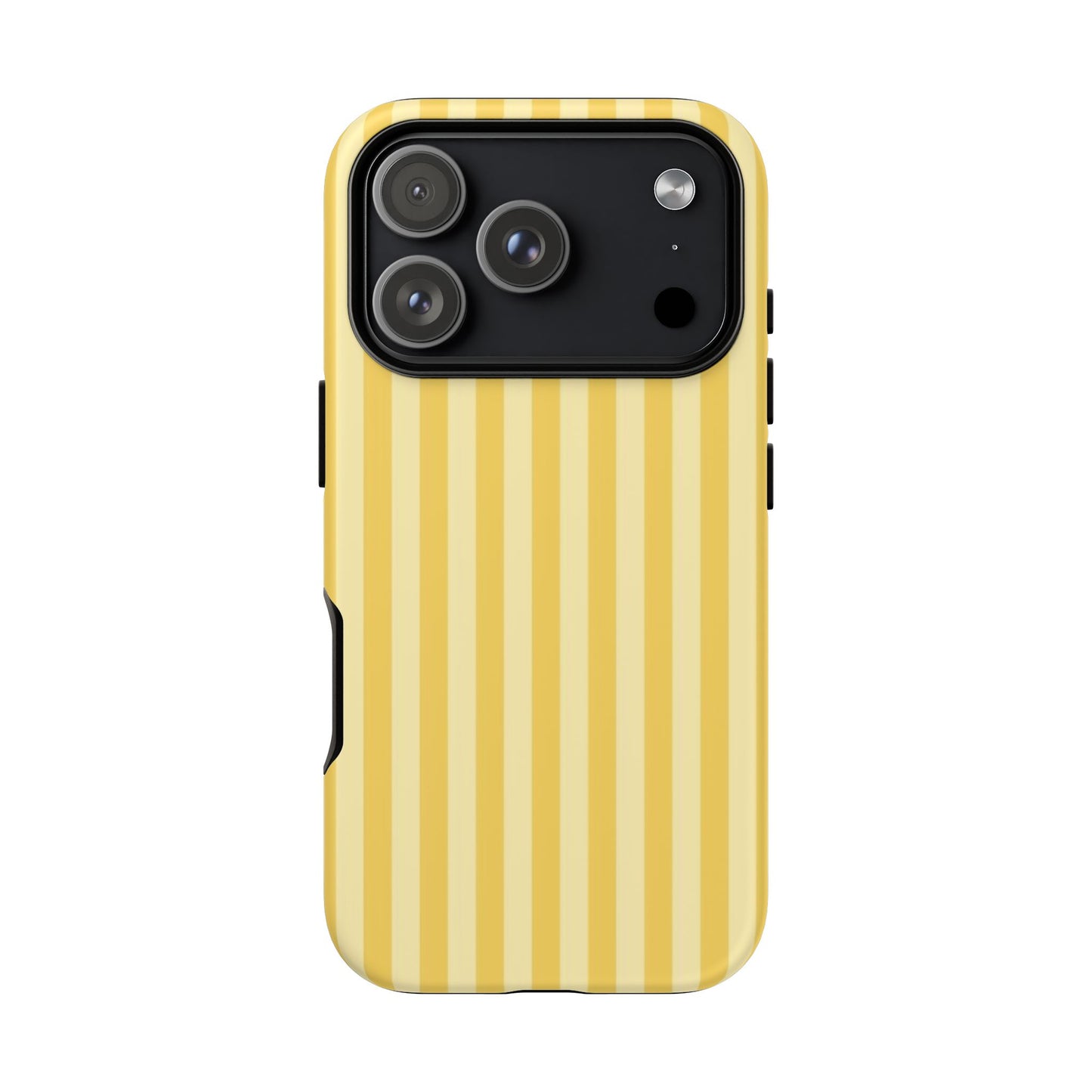 Yellow Stripe Tough Phone Case — Durable Protective iPhone Cover