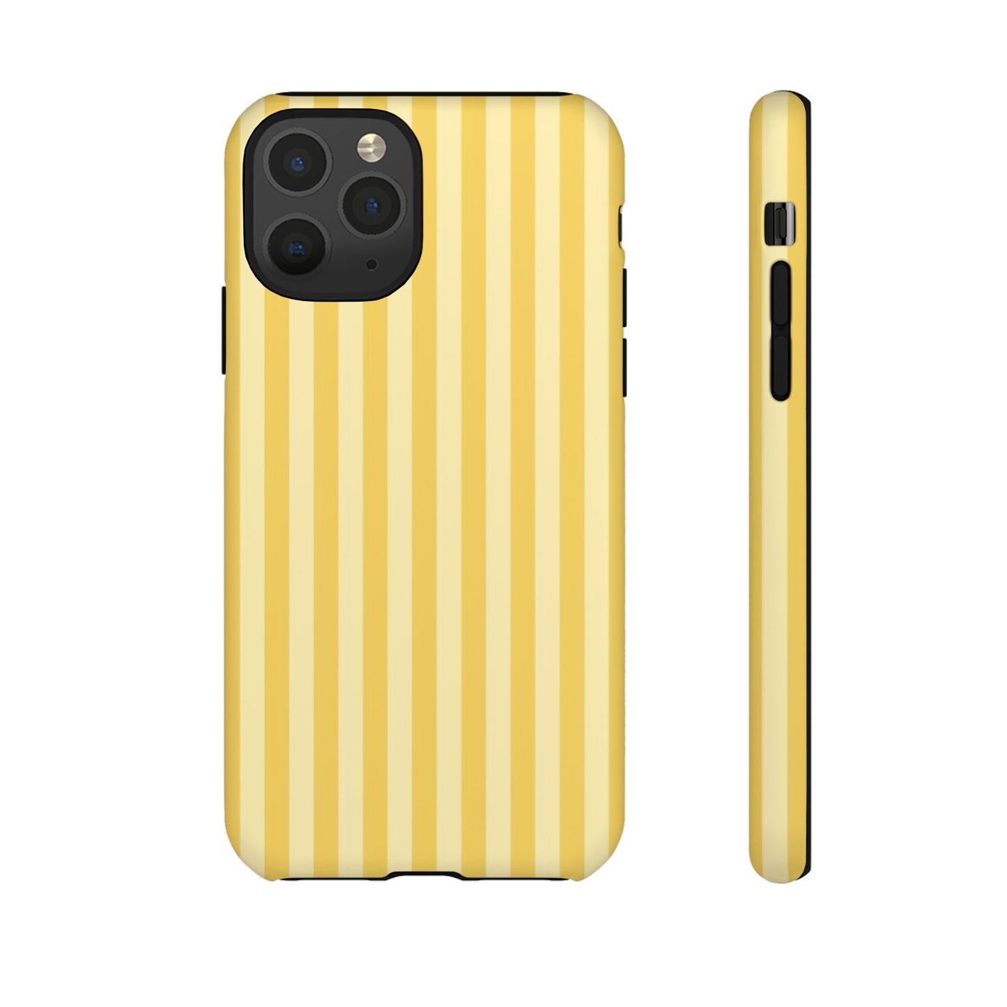 Yellow Stripe Tough Phone Case — Durable Protective iPhone Cover