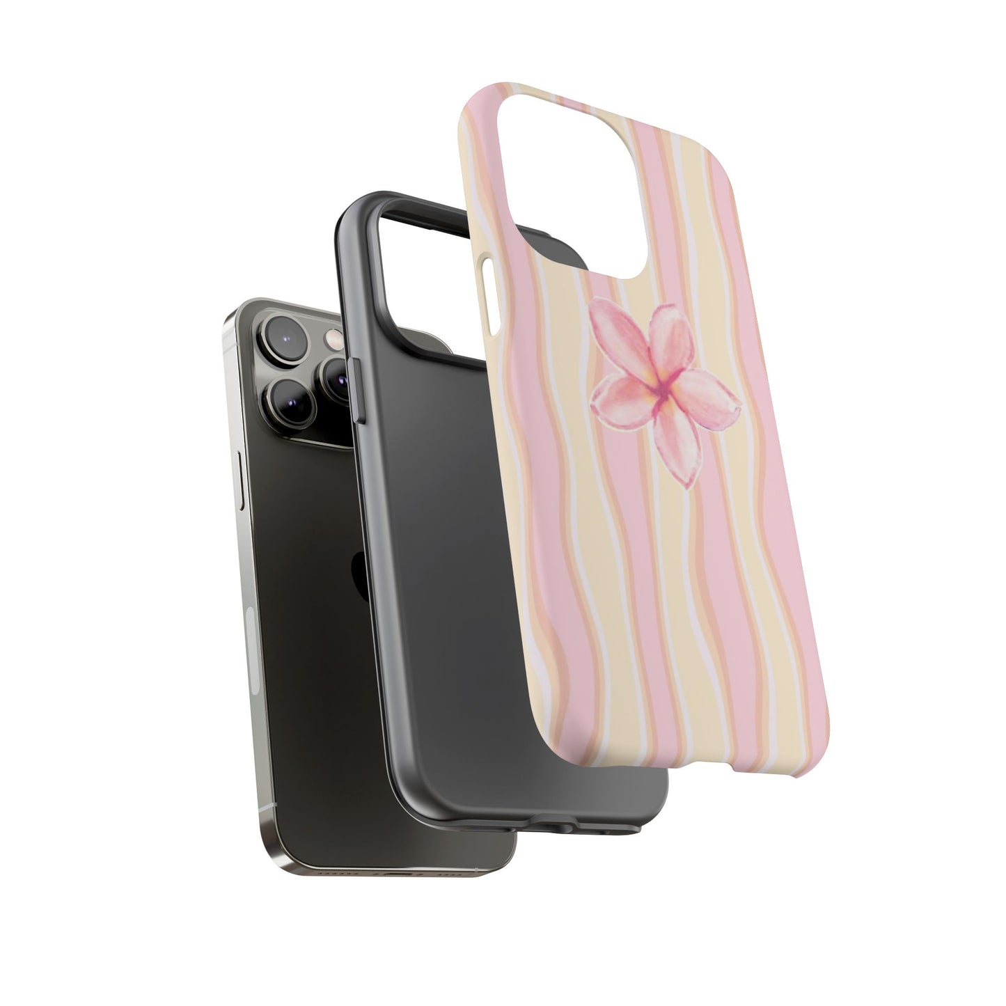 Pink Plumeria Phone Case - Tropical Floral Tough Phone Case