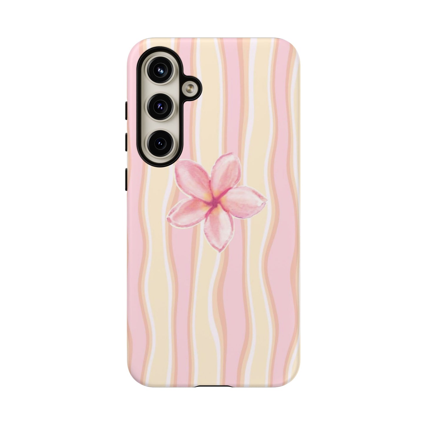 Pink Plumeria Phone Case - Tropical Floral Tough Phone Case