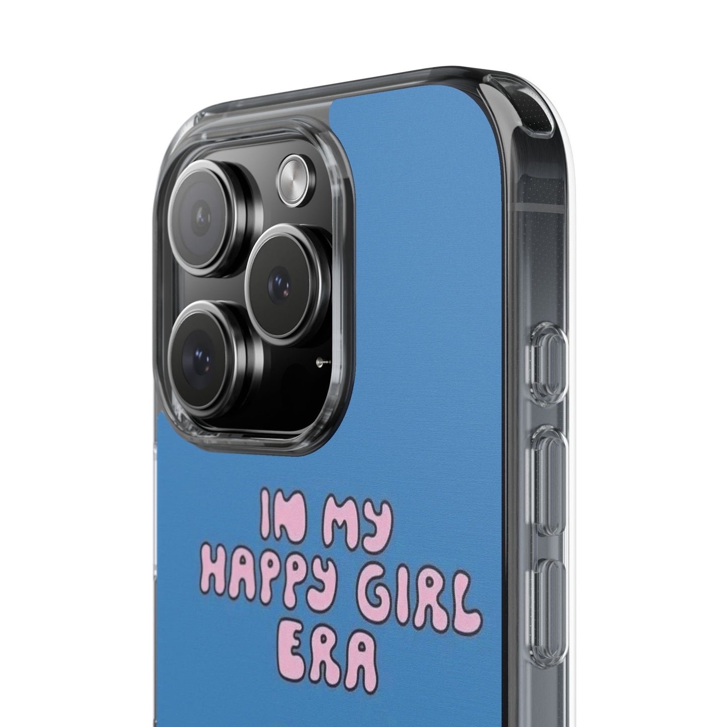Clear Impact-Resistant Phone Case — “I’m My Happy Girl Era” Cute Flower Design