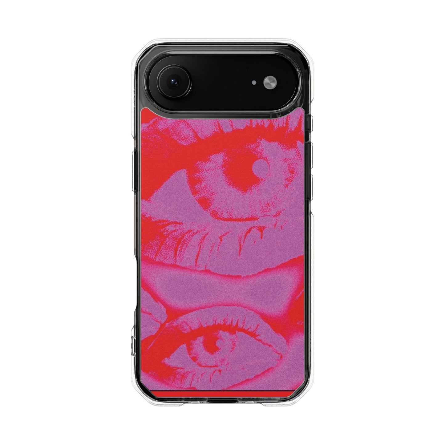 Phone Case — Pop Art Red Eyes Magnetic Clear Impact Case