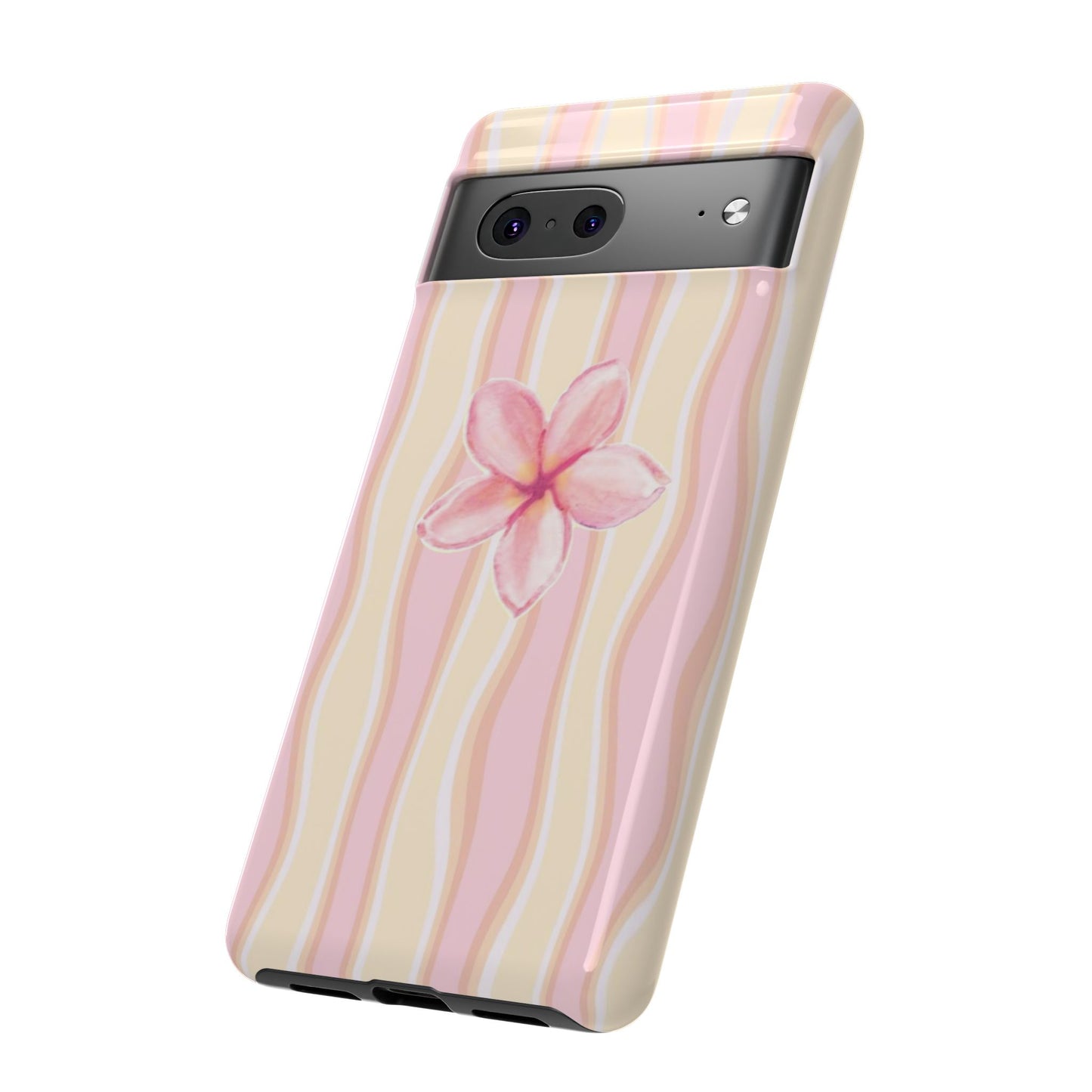 Pink Plumeria Phone Case - Tropical Floral Tough Phone Case