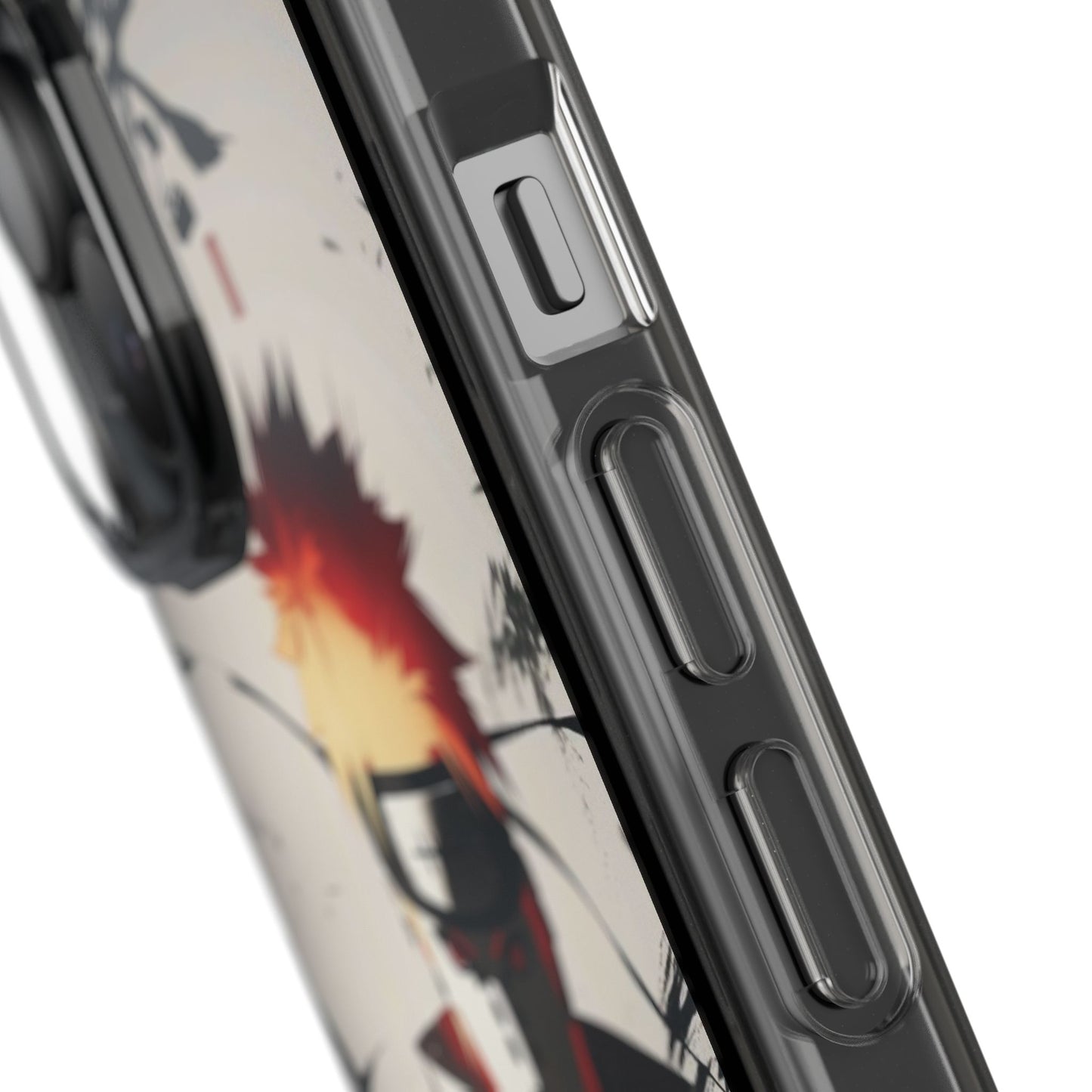 Clear Impact-Resistant Phone Case — Anime Akatsuki Shadow Design
