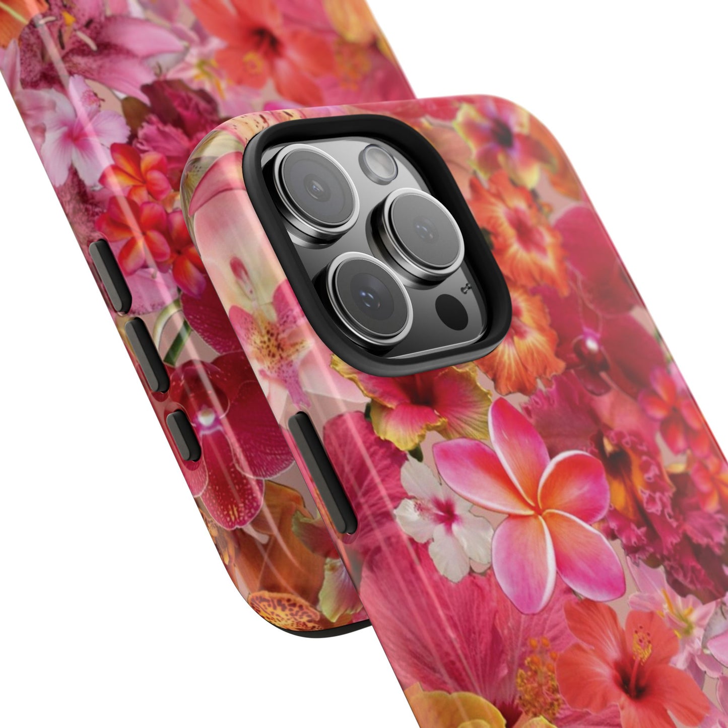 Tough Phone Case — Pink Tropical Floral Orchids Phone Cover