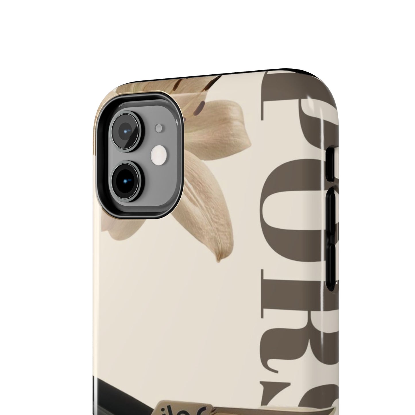 Tough Phone Case — Beige Sports Car Design with 'Tourist' Typography