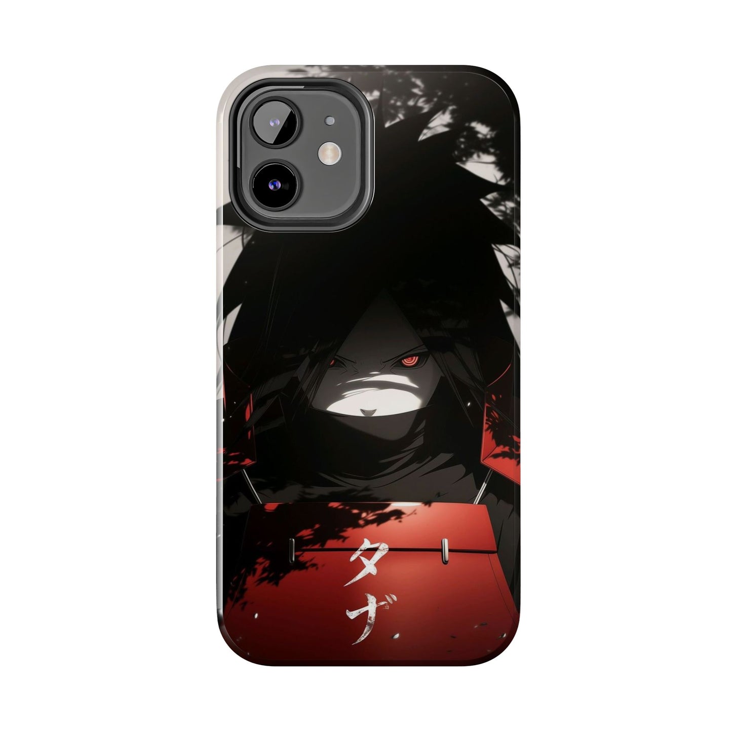 Anime Dark Ninja Phone Case — Red Eye Silhouette Tough Phone Case