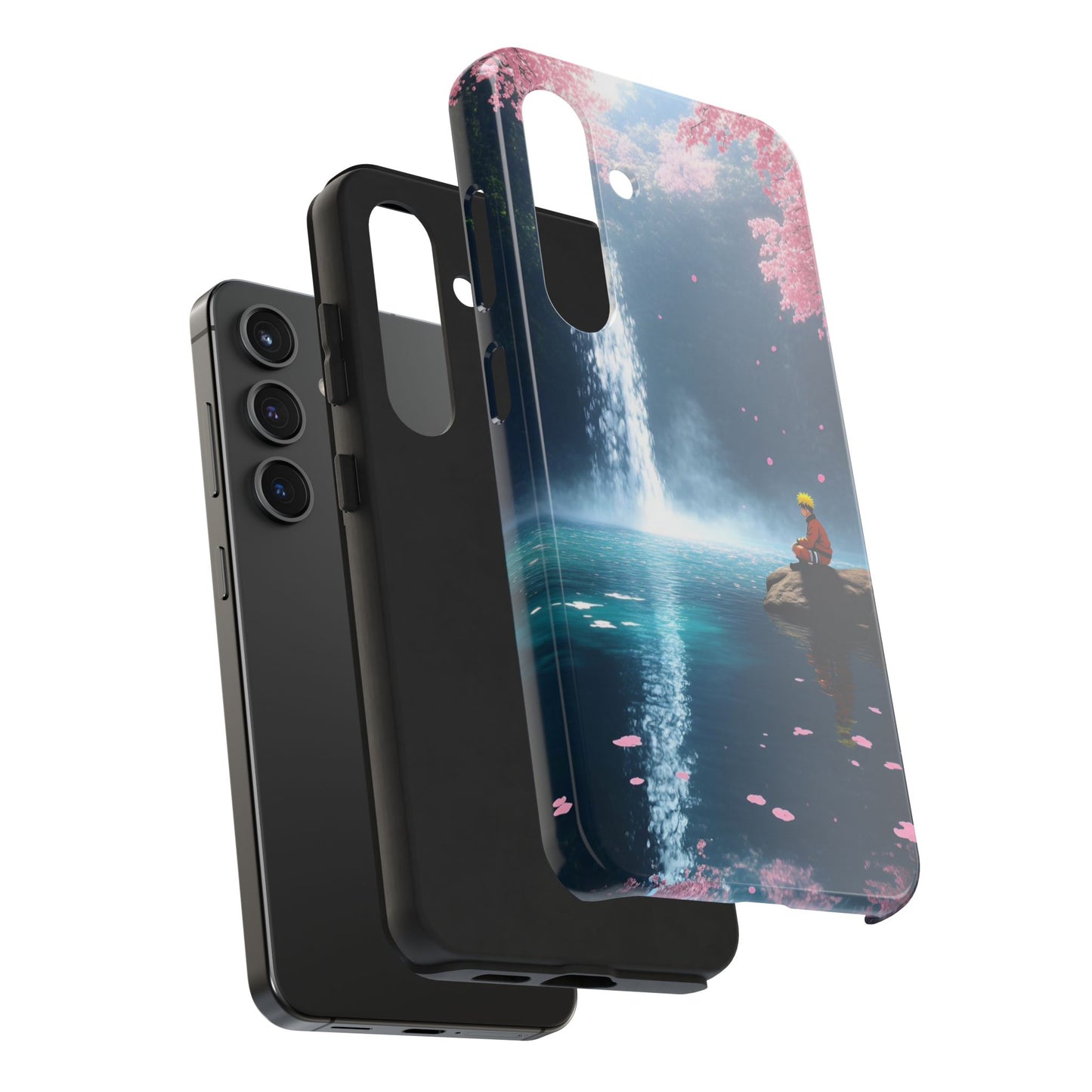 Naruto Scenic Tough Phone Case — Waterfall Meditation Anime Cover