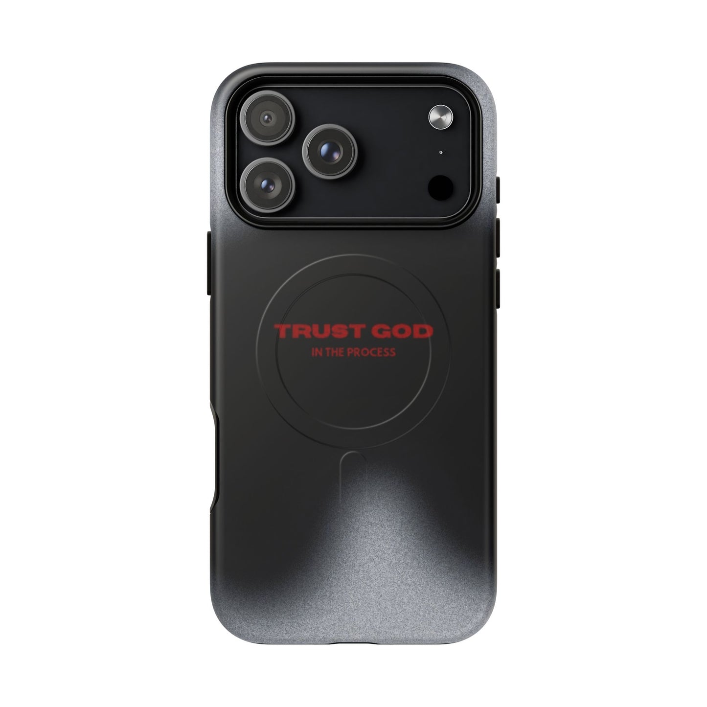 MagSafe Phone Case — "Trust God in the Process" Black Magnetic Tough Case