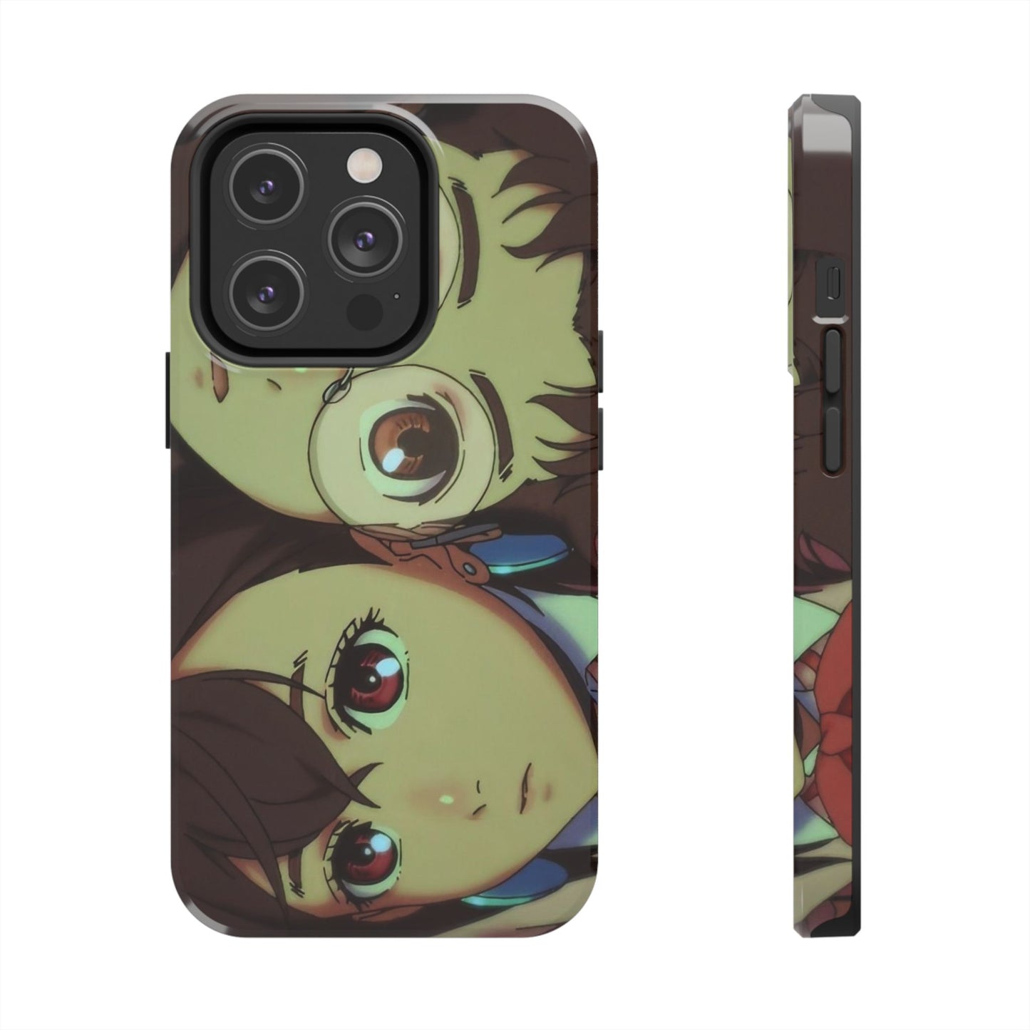 Anime Duo Tough Phone Case — Cute Chibi Sisters Protective Cover
