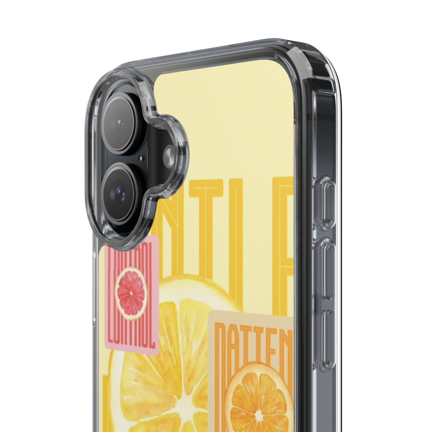 Clear Phone Case — Citrus Fruit Typography "Good Faith" Design