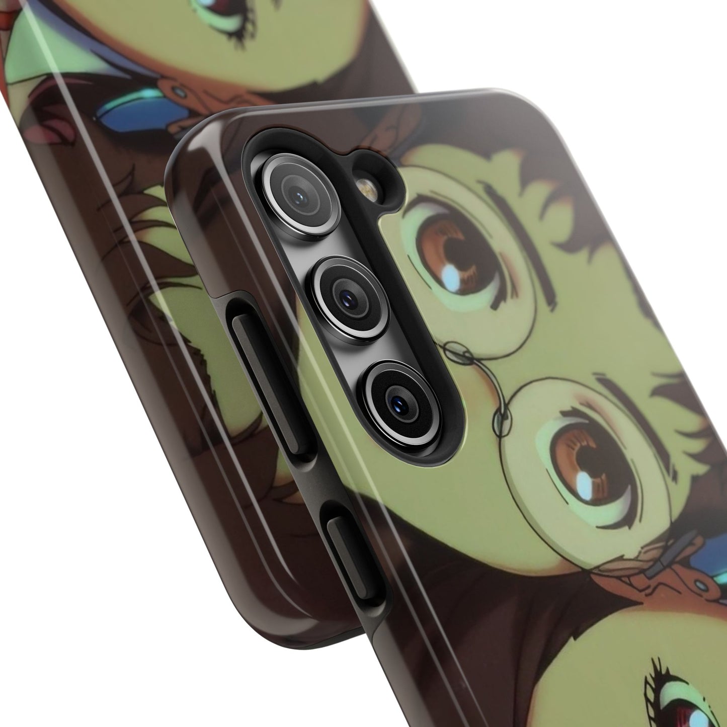Anime Duo Tough Phone Case — Cute Chibi Sisters Protective Cover